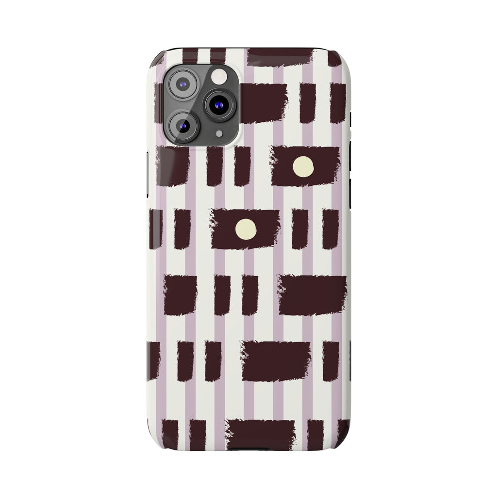 Slim Phone Case — Modern Geometric Stripe Pattern
