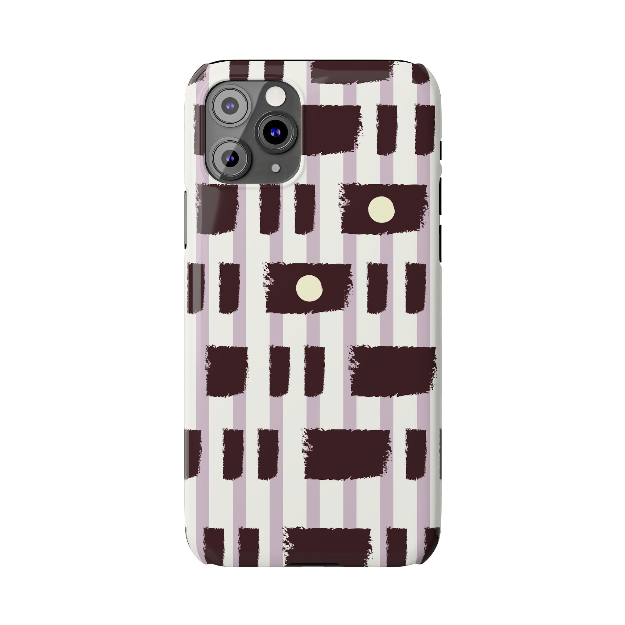 Slim Phone Case — Modern Geometric Stripe Pattern