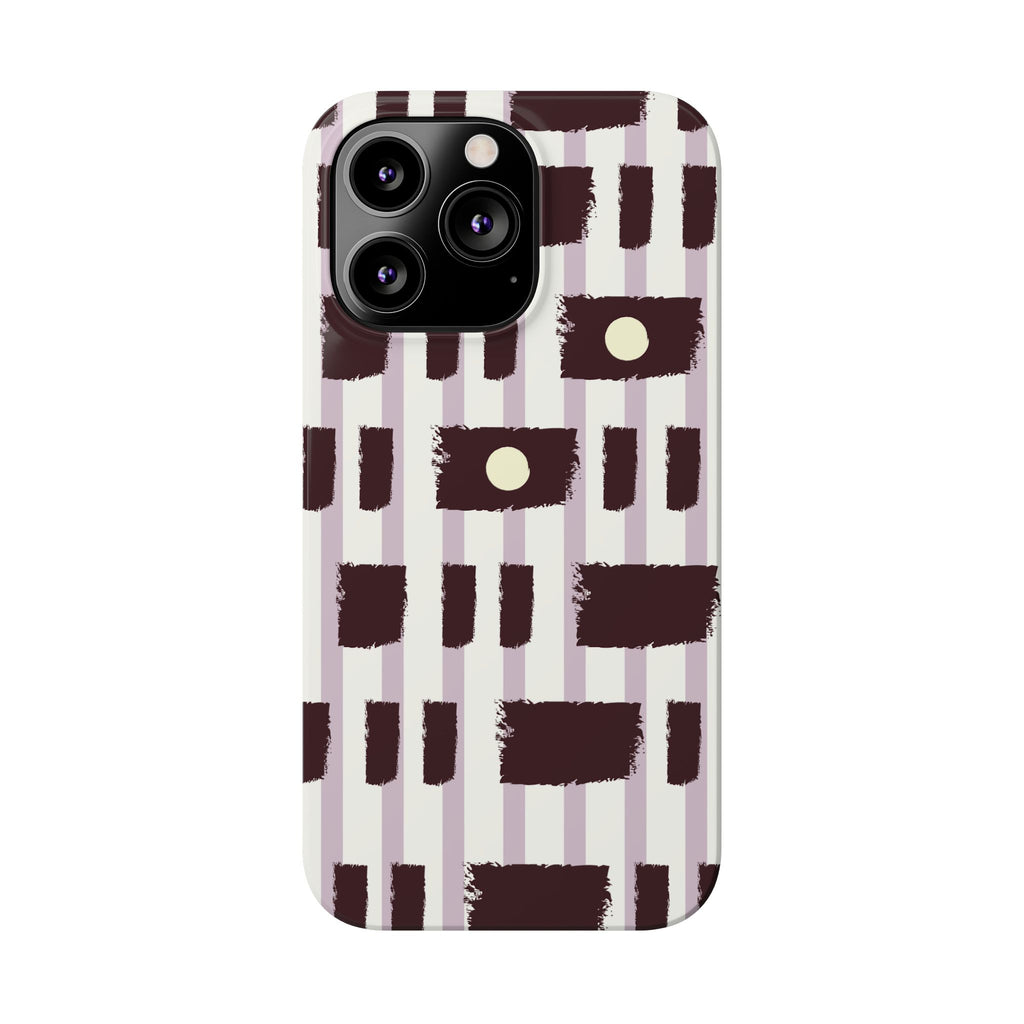 Slim Phone Case — Modern Geometric Stripe Pattern