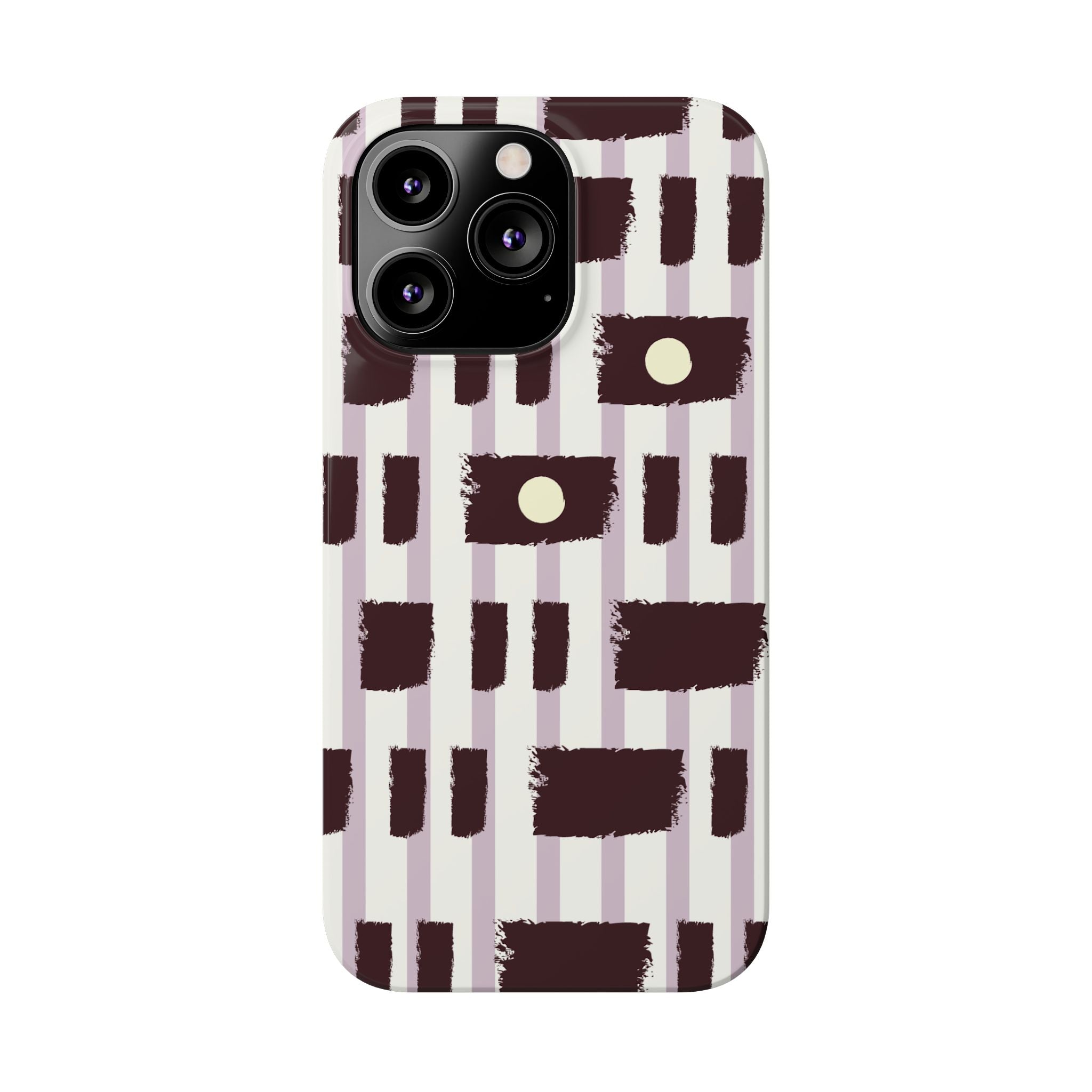 Slim Phone Case — Modern Geometric Stripe Pattern