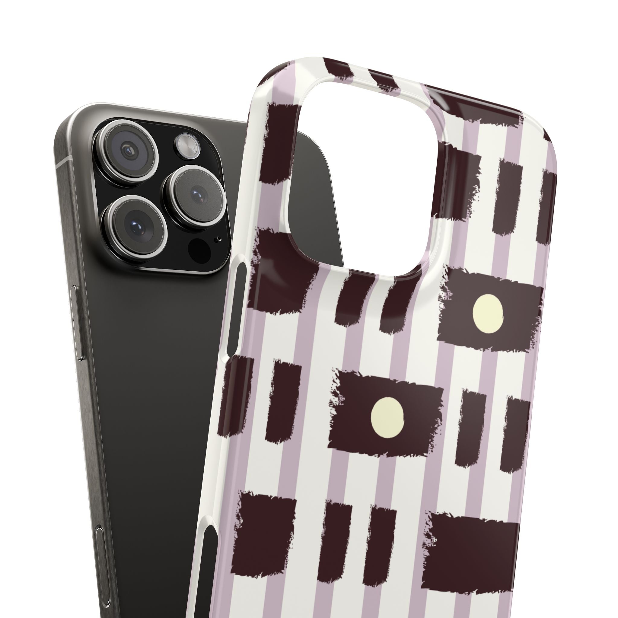 Slim Phone Case — Modern Geometric Stripe Pattern