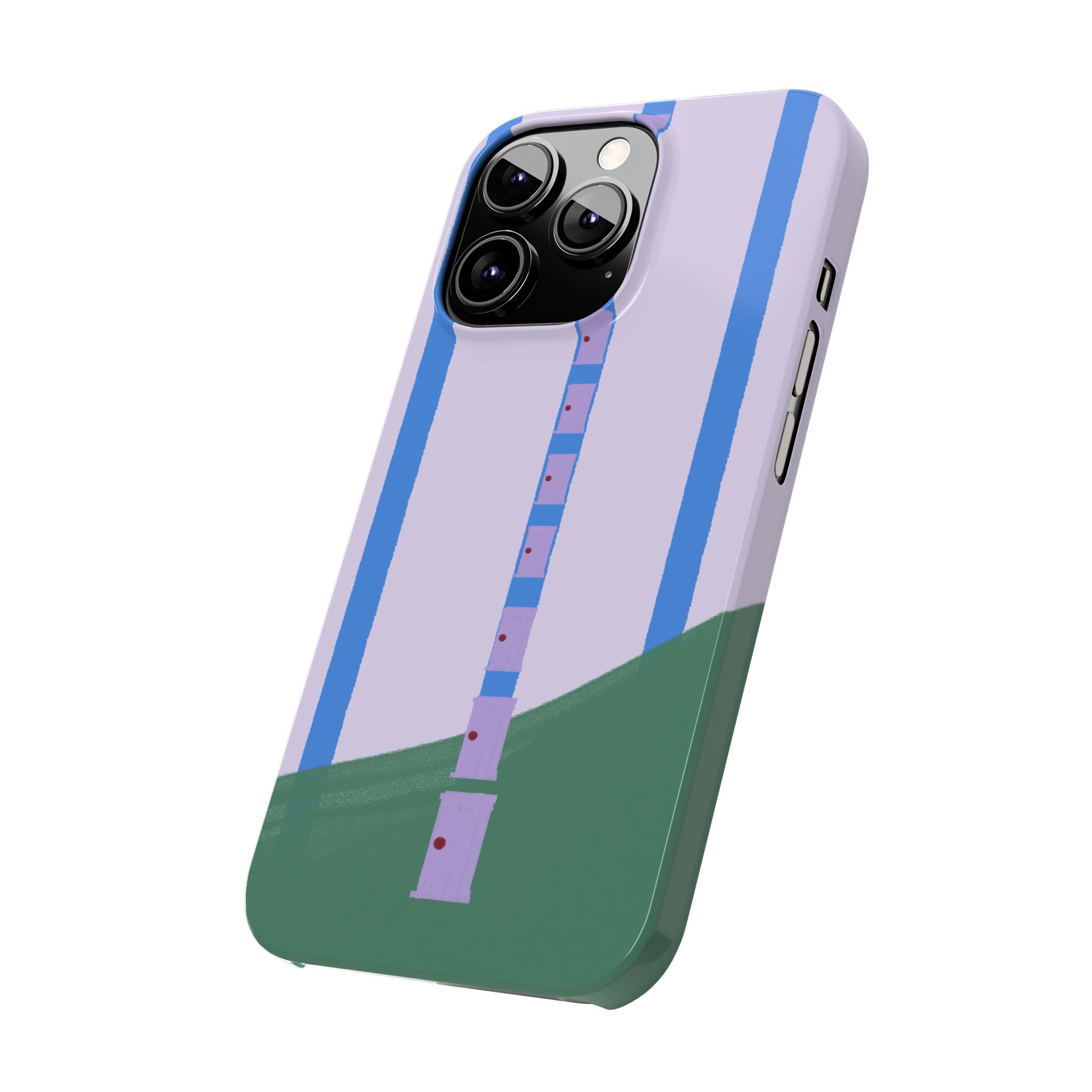 Slim Phone Case — Backroom-Inspired Minimal Chair Illustration