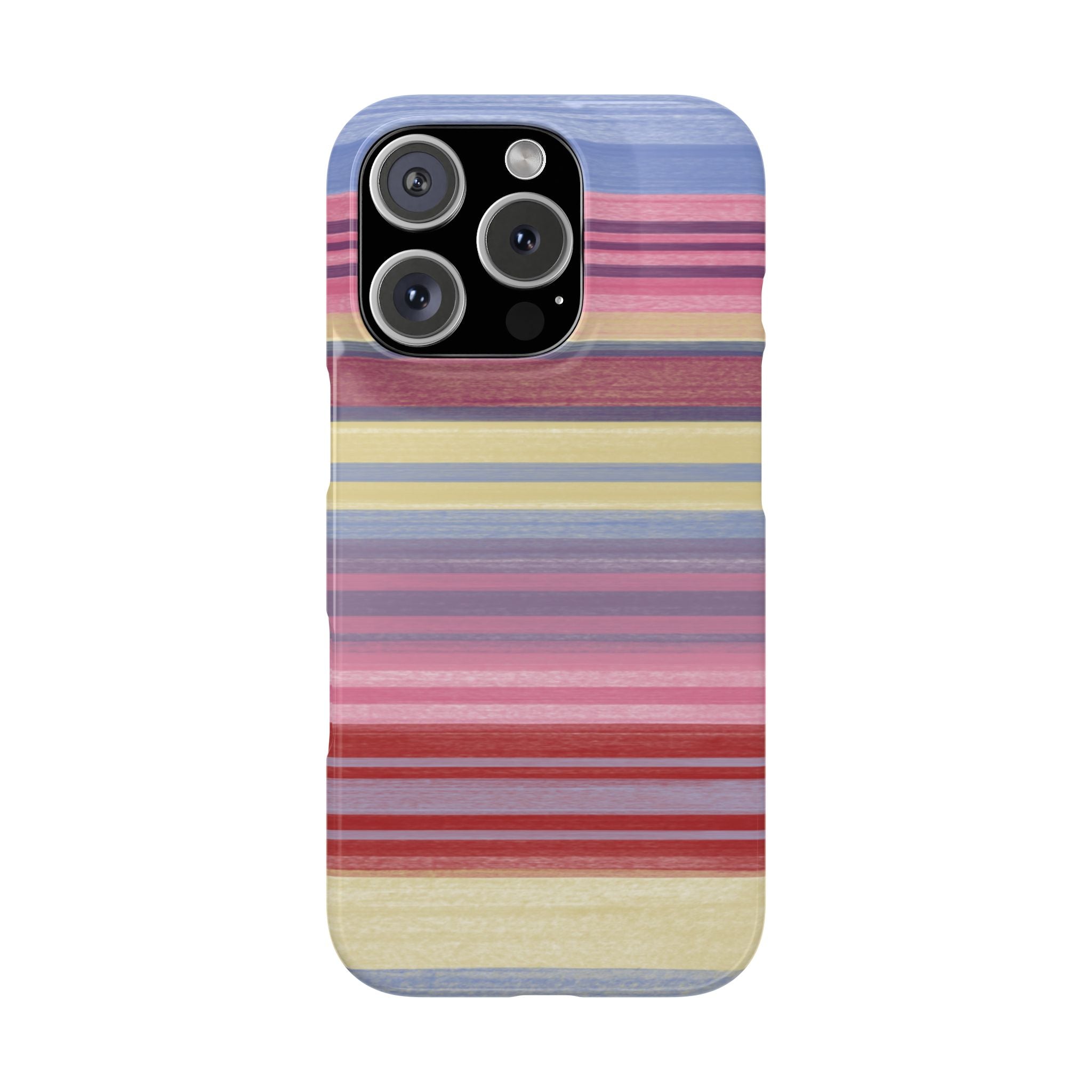 Slim Phone Case — Retro Pastel Striped Design SATC Inspired