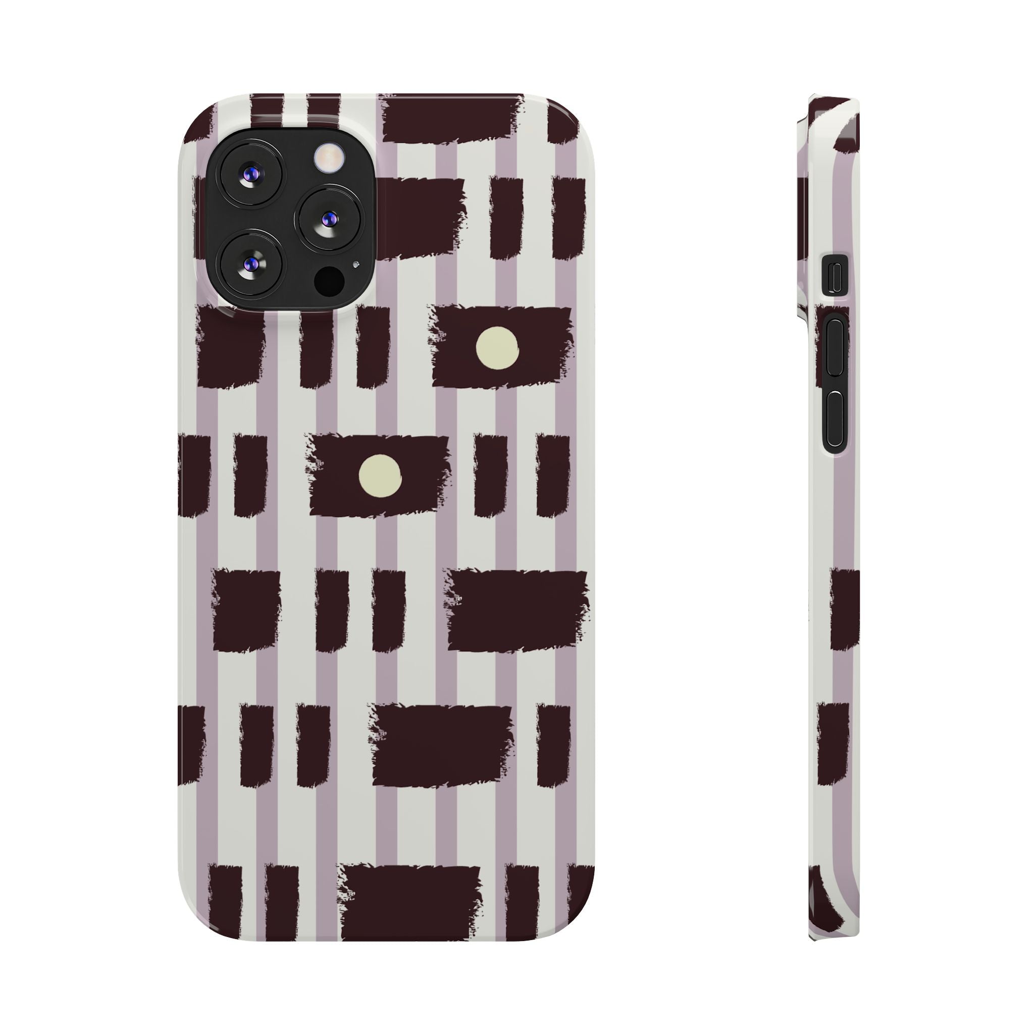 Slim Phone Case — Modern Geometric Stripe Pattern