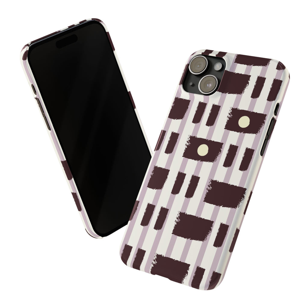 Slim Phone Case — Modern Geometric Stripe Pattern