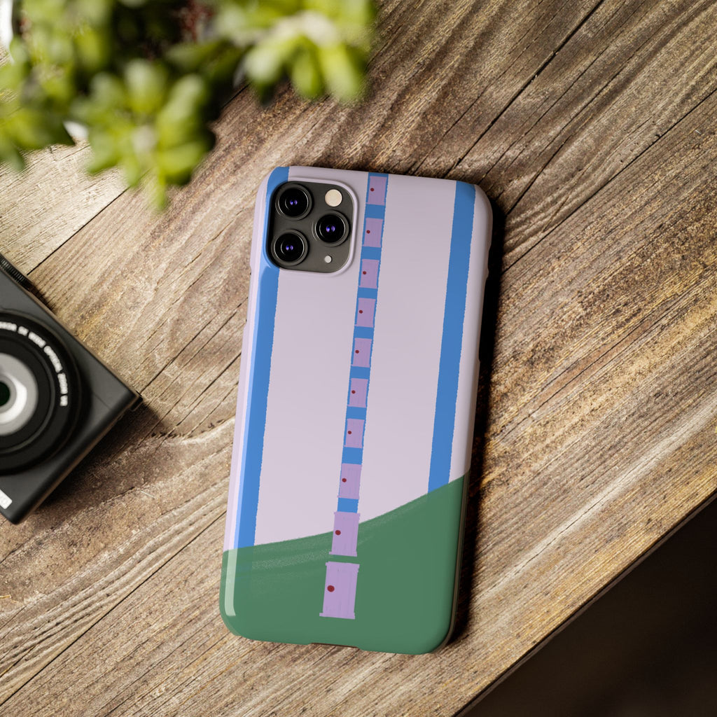 Slim Phone Case — Backroom-Inspired Minimal Chair Illustration