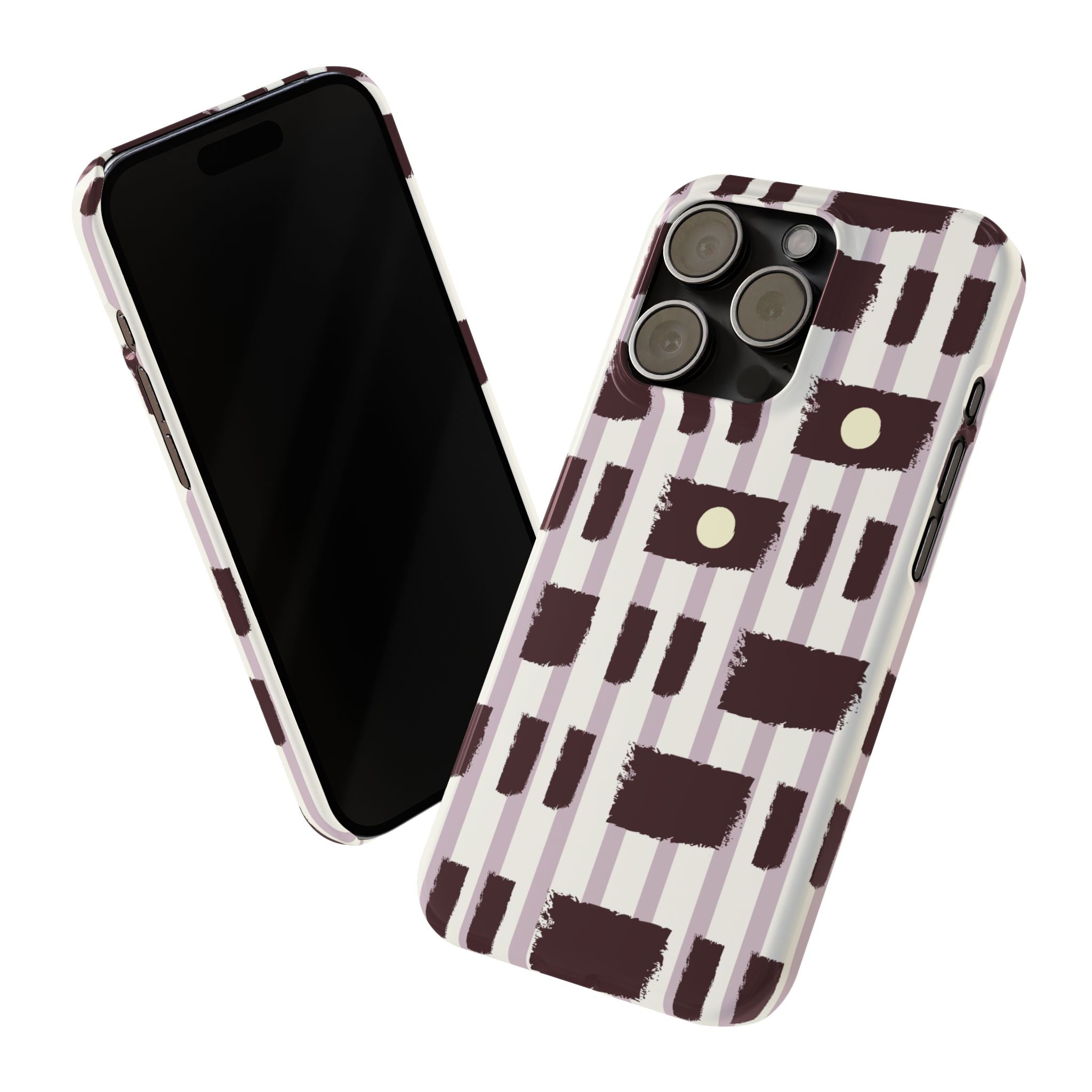 Slim Phone Case — Modern Geometric Stripe Pattern