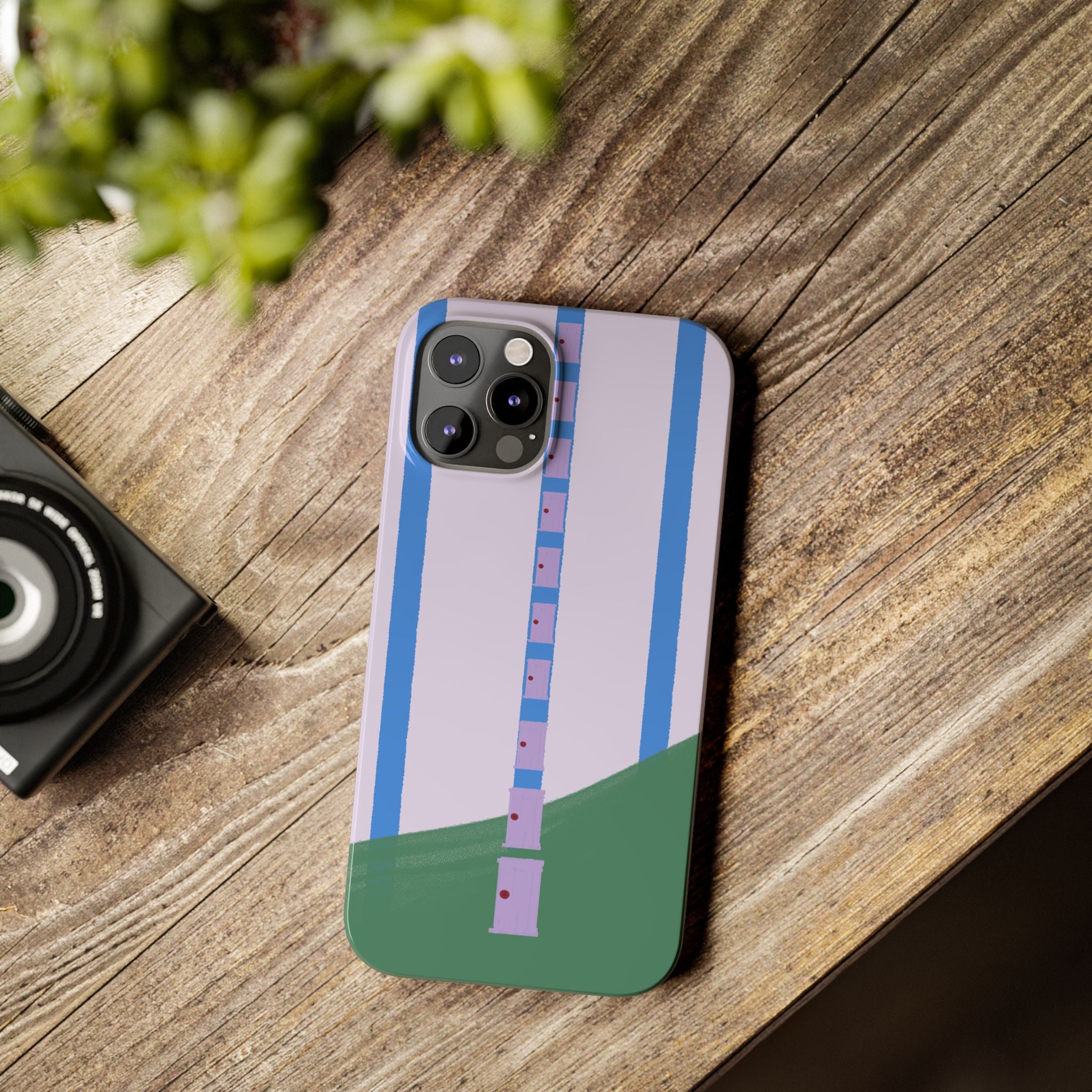 Slim Phone Case — Backroom-Inspired Minimal Chair Illustration