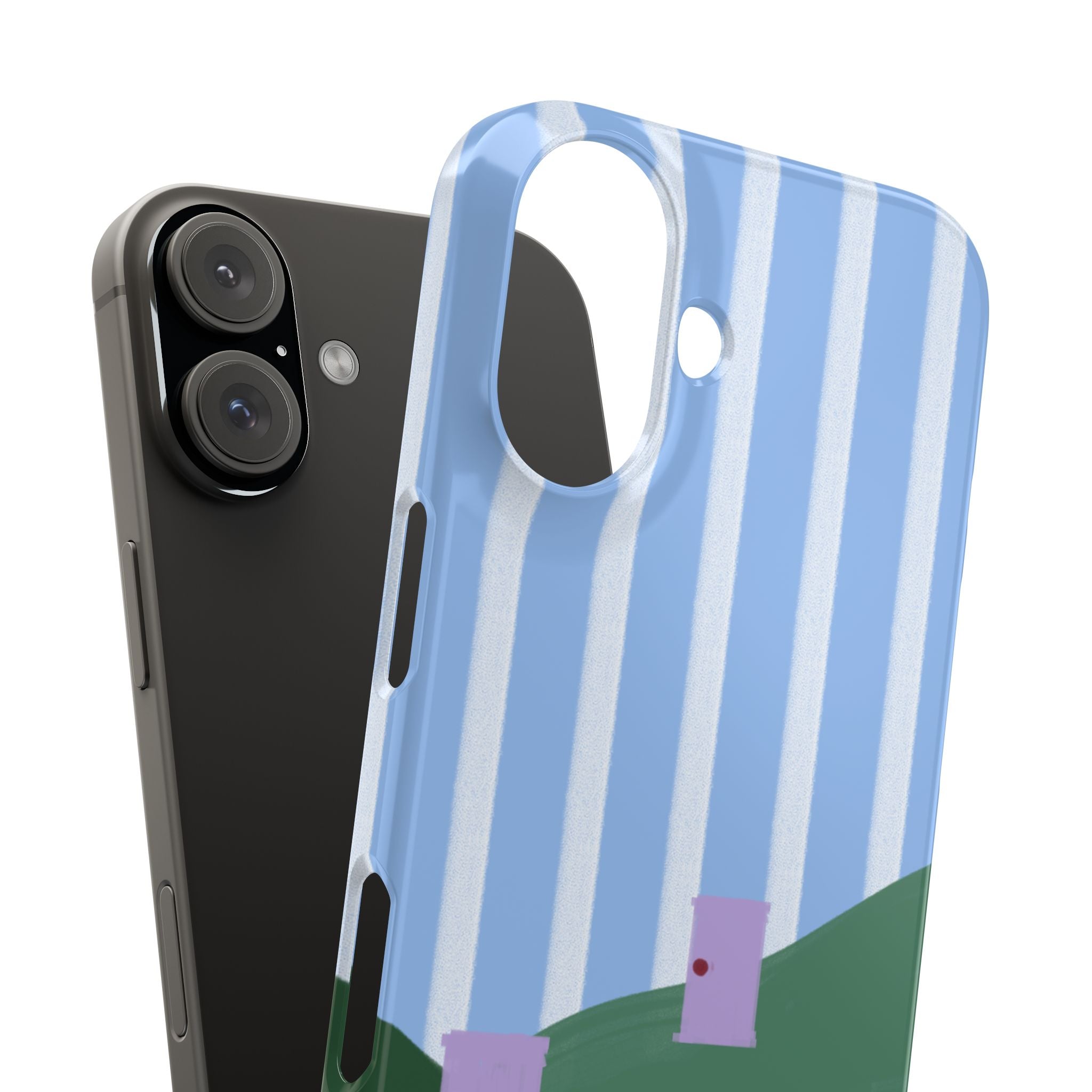 Slim Phone Case — Whimsical Purple Doorway on Green Hills Backrooms-Inspired