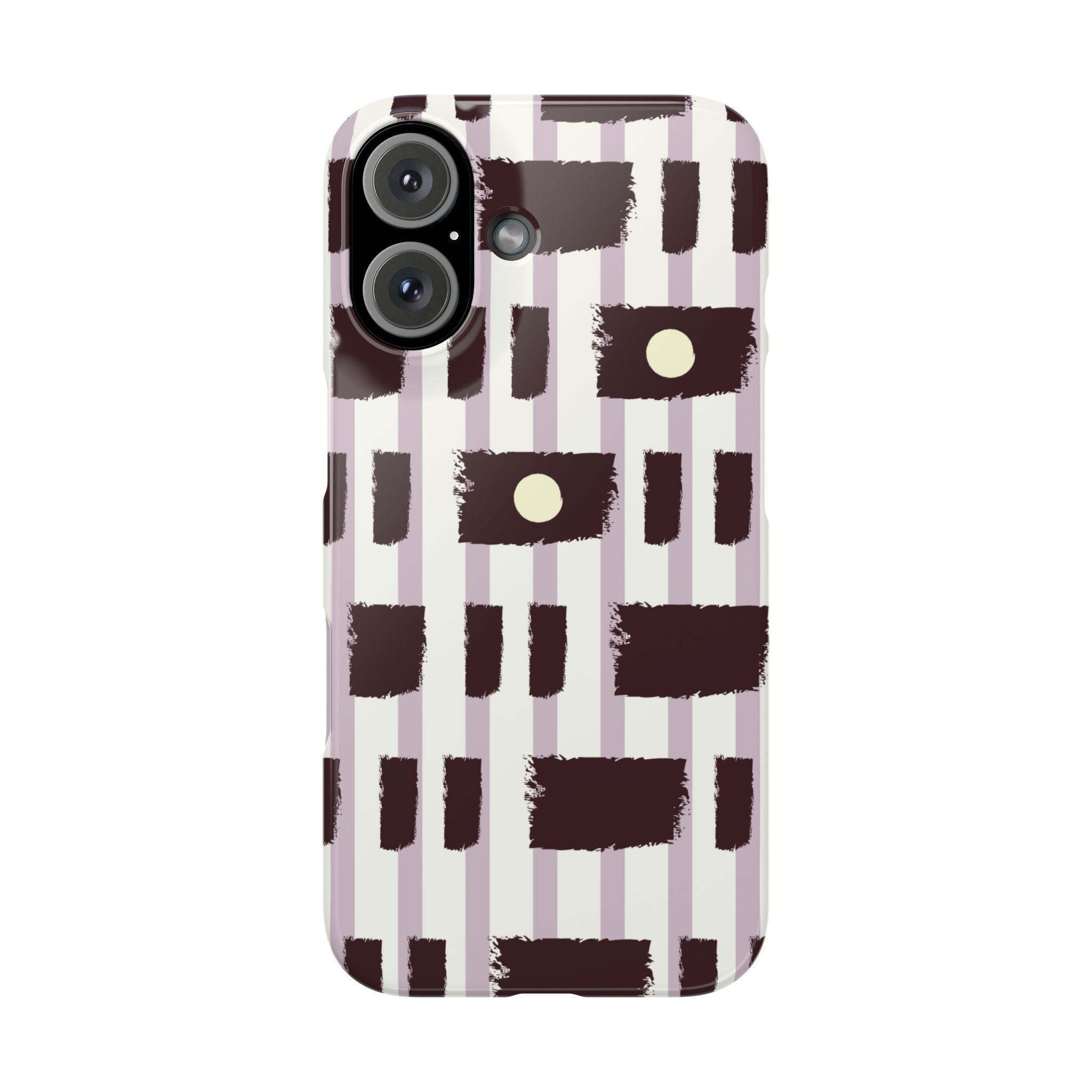 Slim Phone Case — Modern Geometric Stripe Pattern