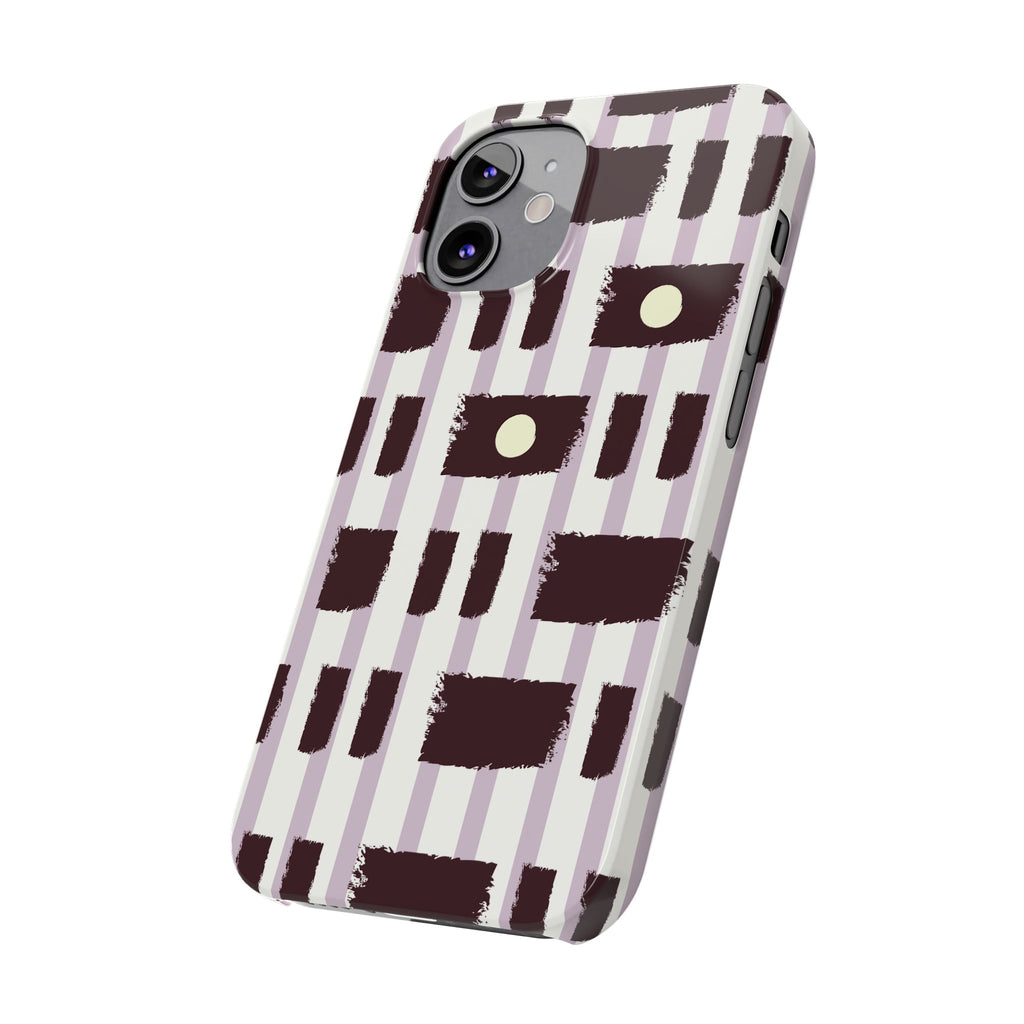 Slim Phone Case — Modern Geometric Stripe Pattern