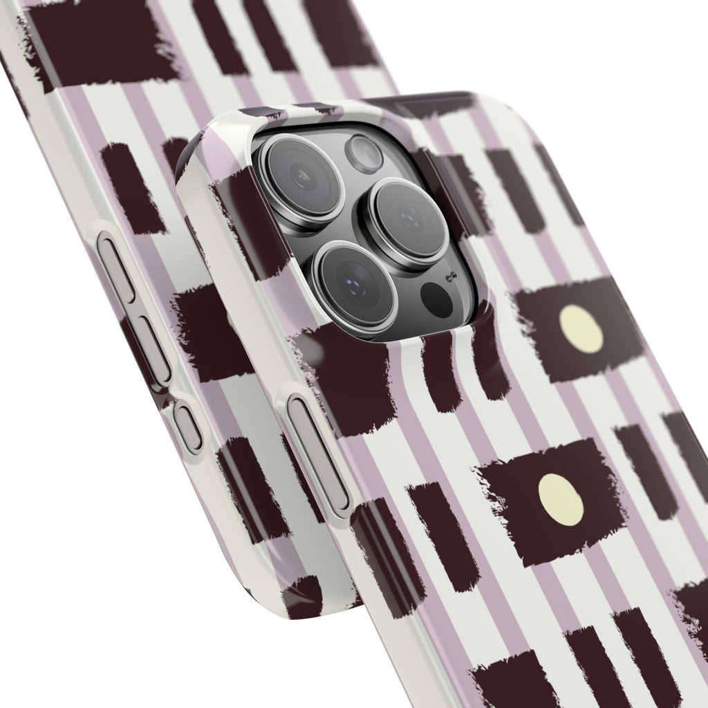 Slim Phone Case — Modern Geometric Stripe Pattern