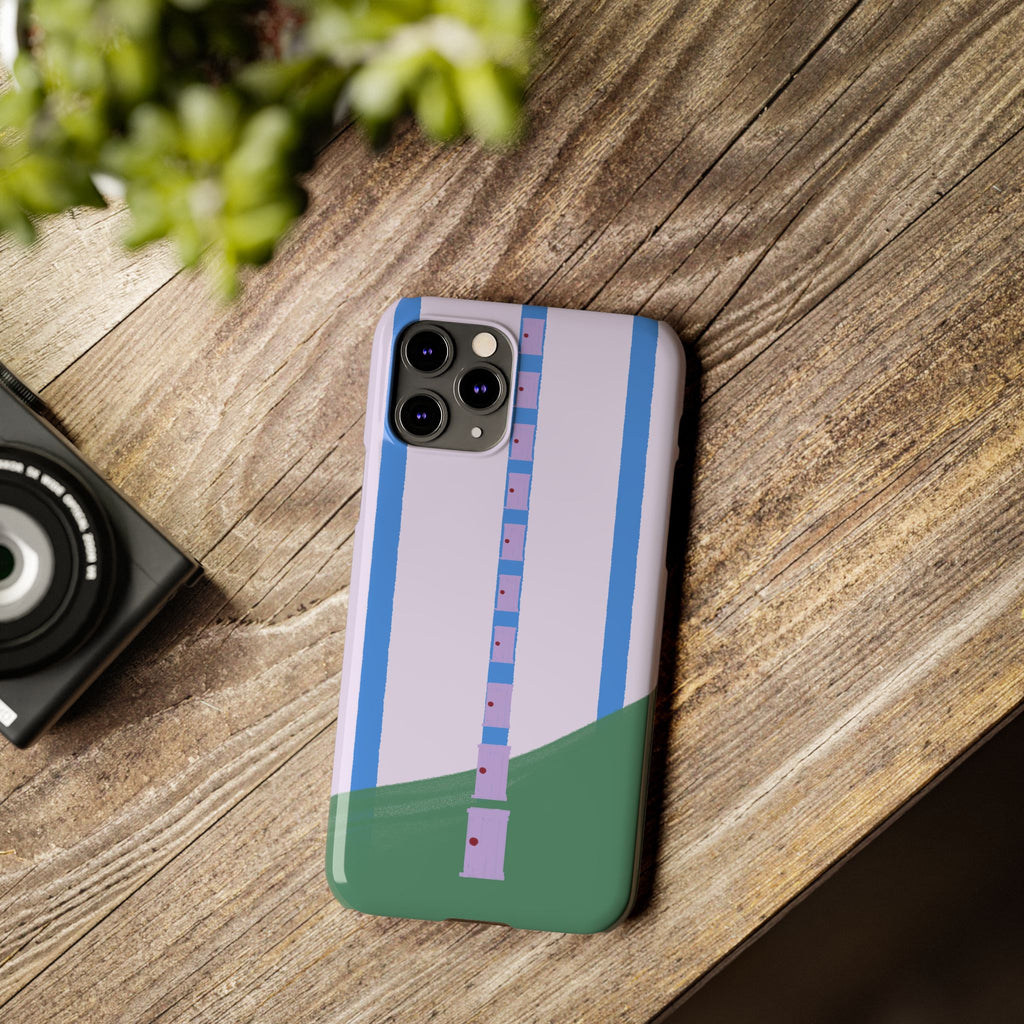 Slim Phone Case — Backroom-Inspired Minimal Chair Illustration