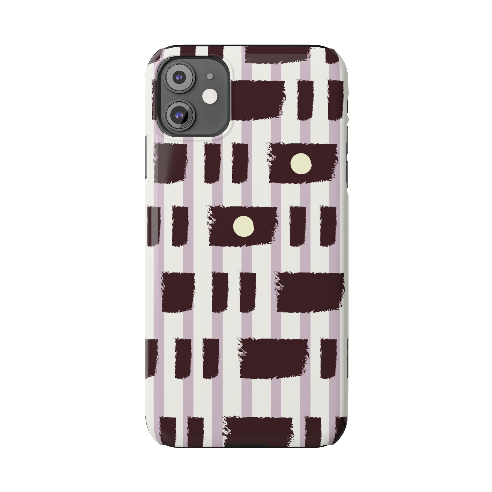 Slim Phone Case — Modern Geometric Stripe Pattern