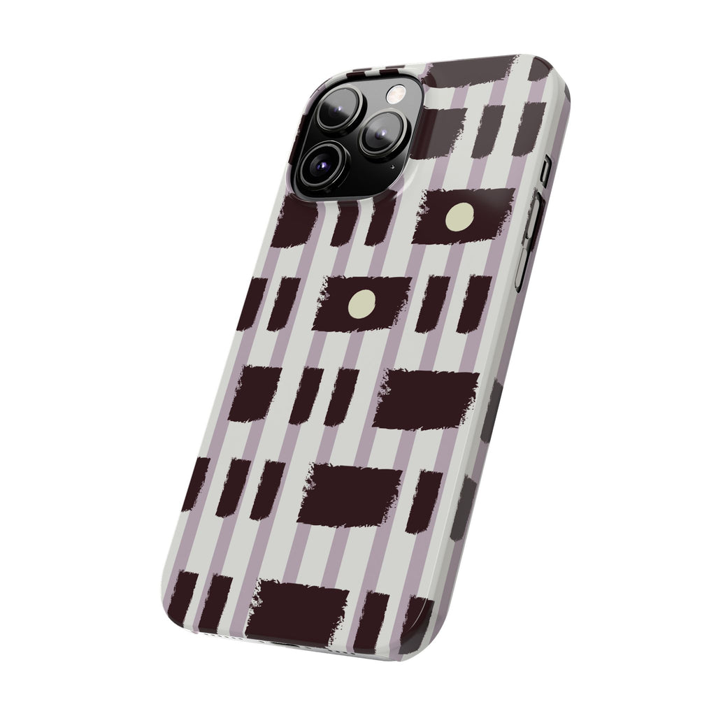 Slim Phone Case — Modern Geometric Stripe Pattern