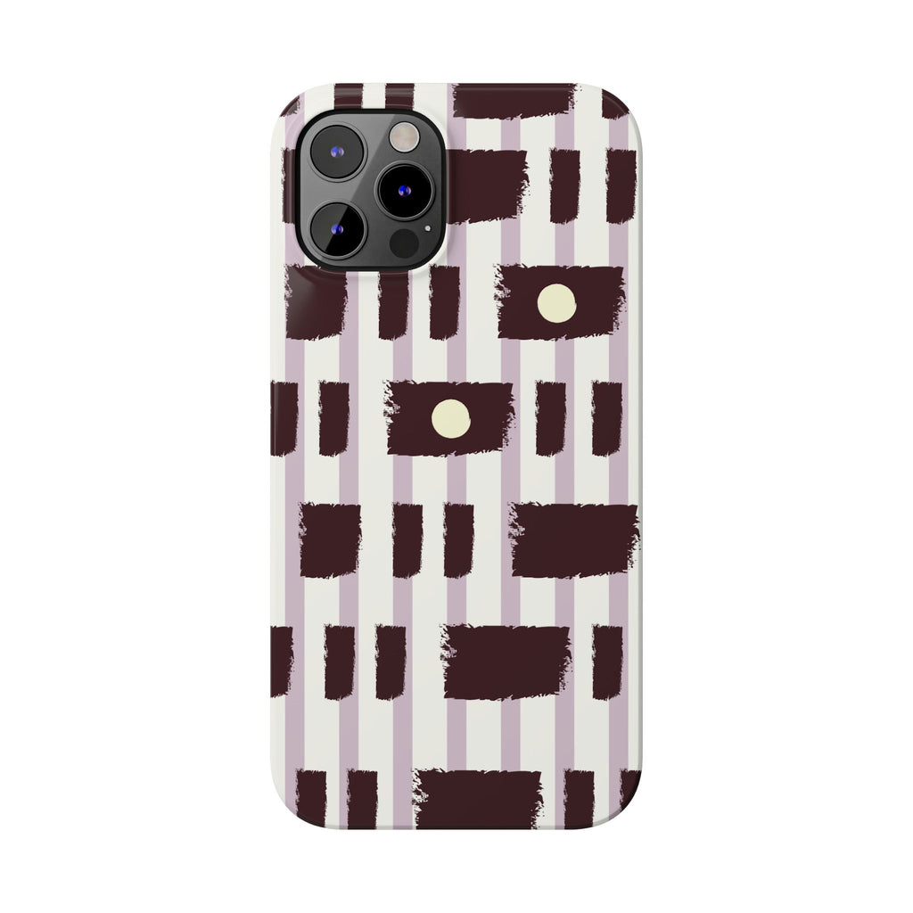 Slim Phone Case — Modern Geometric Stripe Pattern
