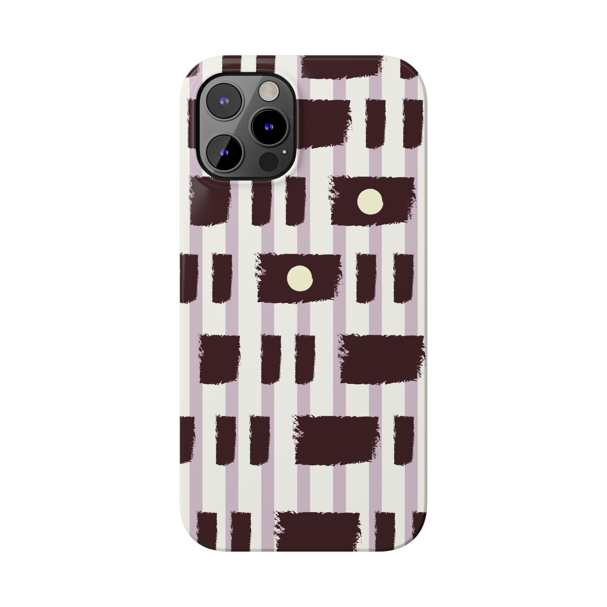 Slim Phone Case — Modern Geometric Stripe Pattern