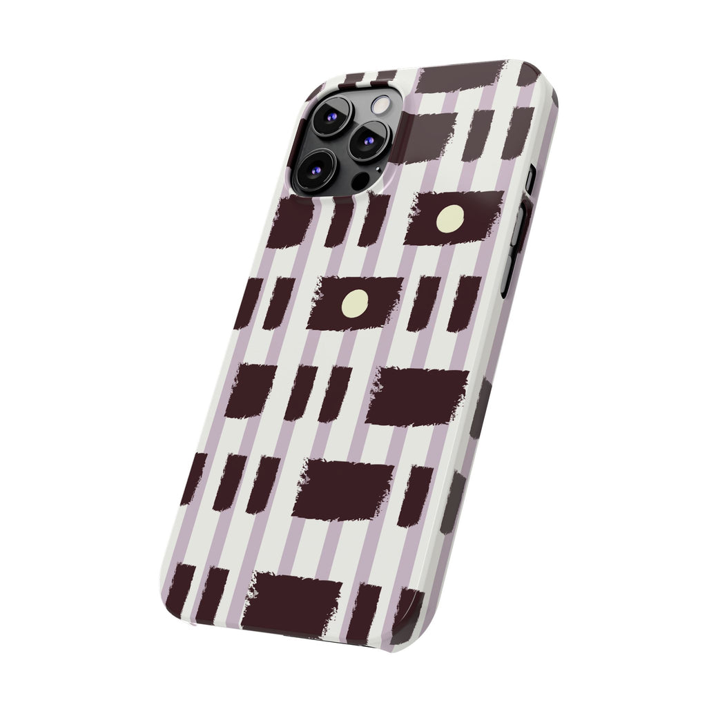 Slim Phone Case — Modern Geometric Stripe Pattern