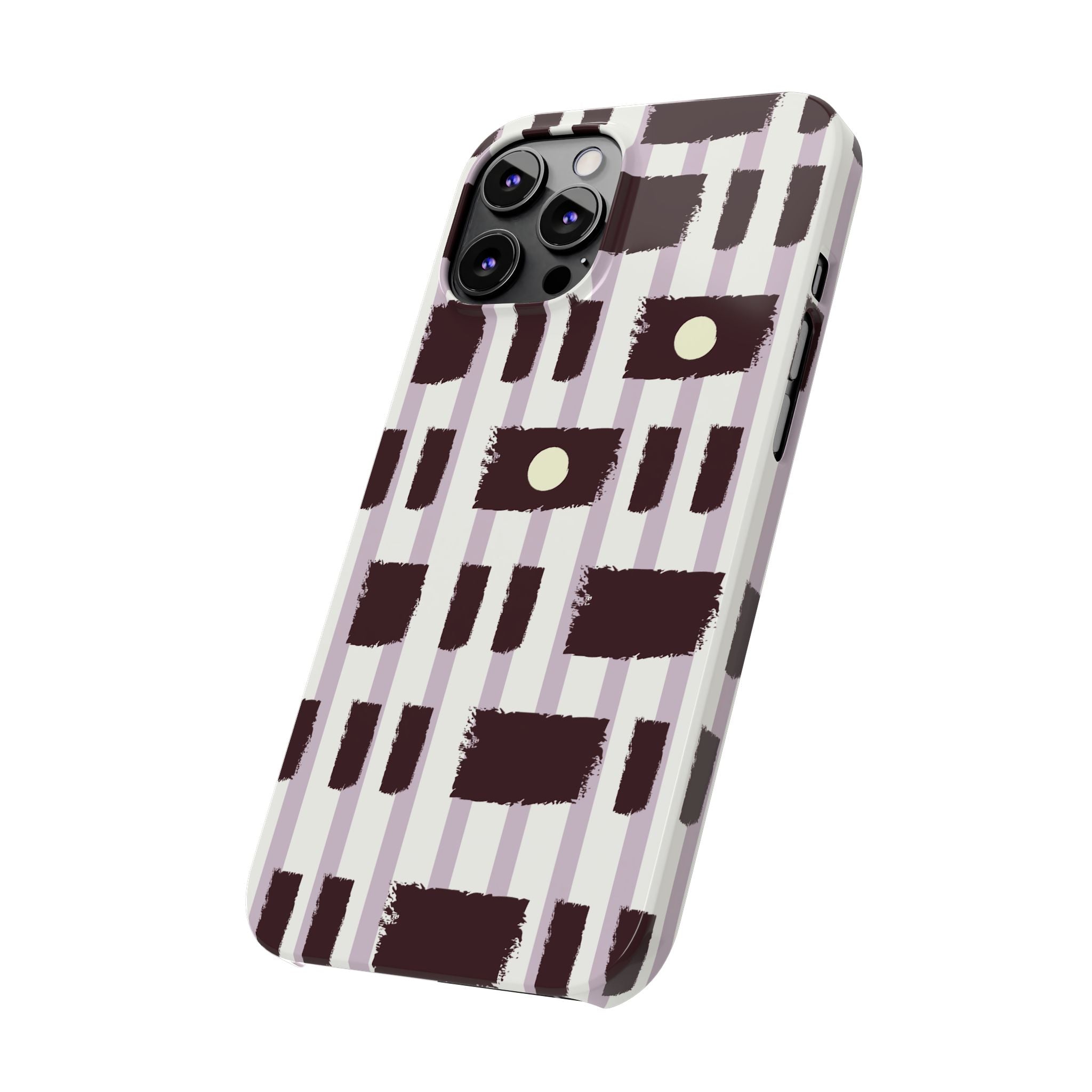 Slim Phone Case — Modern Geometric Stripe Pattern
