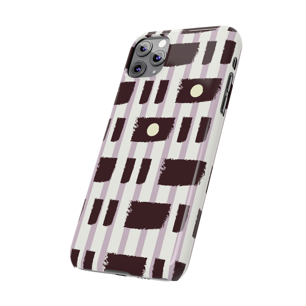Slim Phone Case — Modern Geometric Stripe Pattern