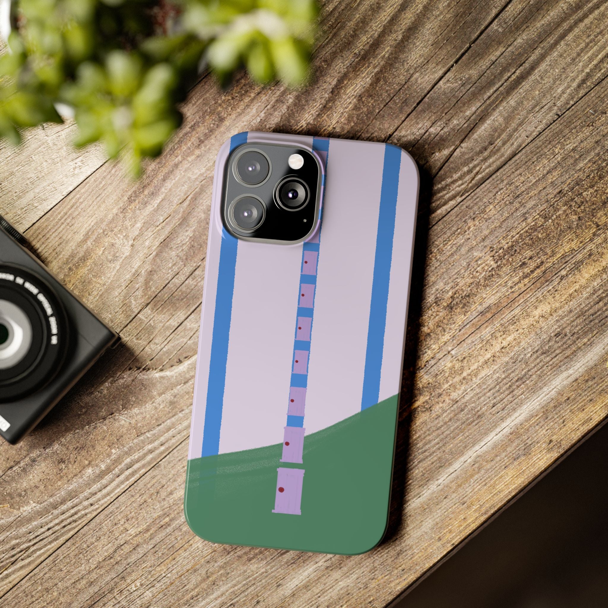 Slim Phone Case — Backroom-Inspired Minimal Chair Illustration