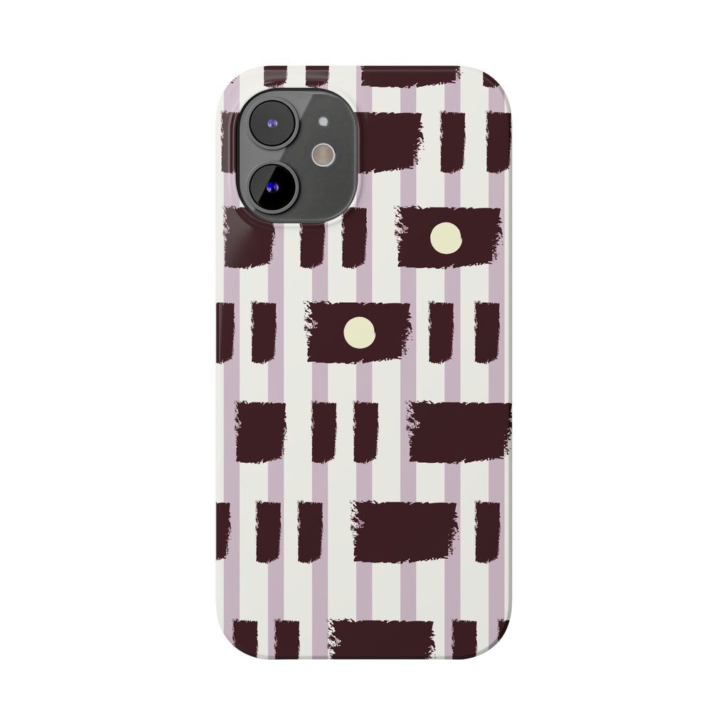 Slim Phone Case — Modern Geometric Stripe Pattern
