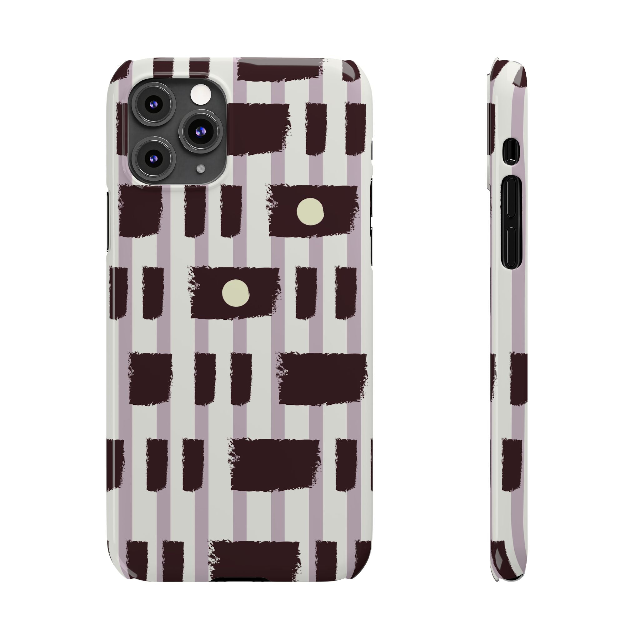 Slim Phone Case — Modern Geometric Stripe Pattern