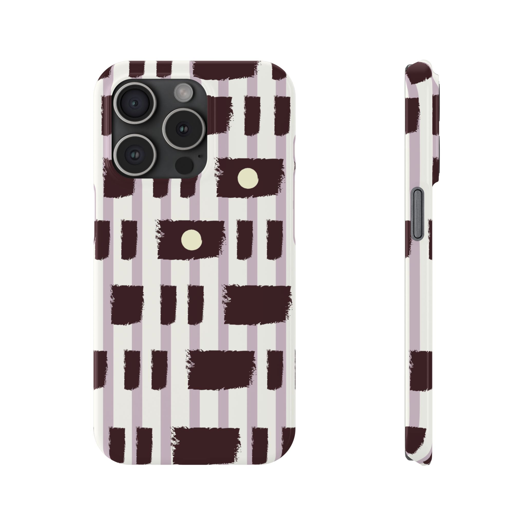 Slim Phone Case — Modern Geometric Stripe Pattern