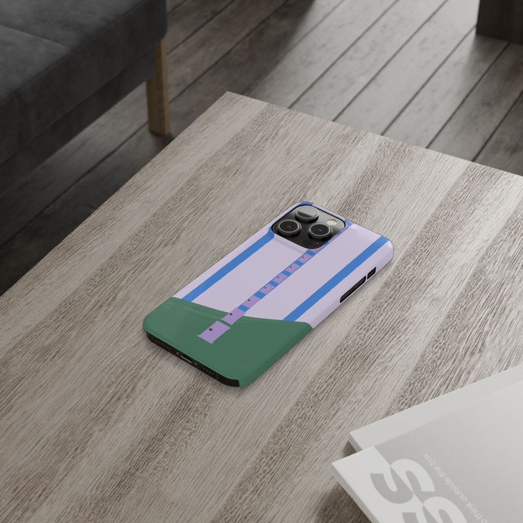 Slim Phone Case — Backroom-Inspired Minimal Chair Illustration