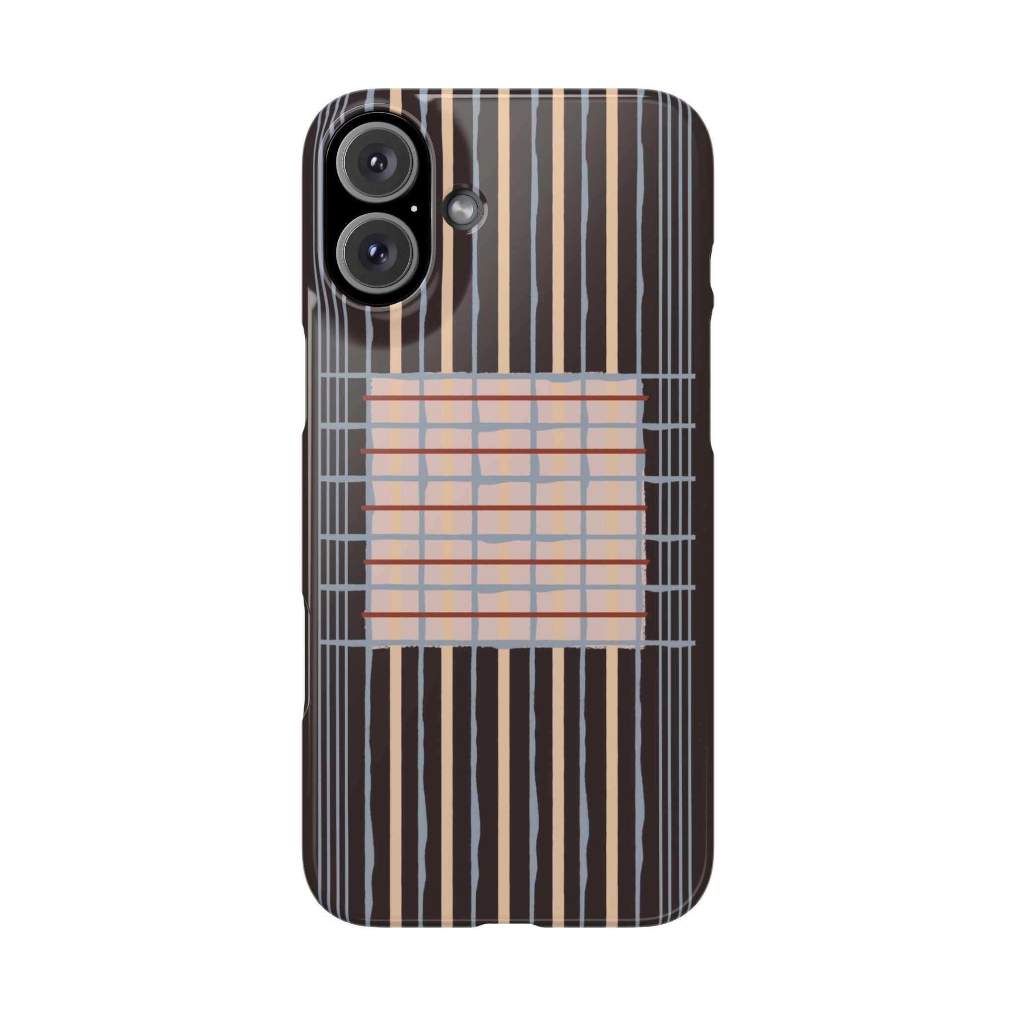 Slim Phone Case — Modern Geometric Stripe Pattern