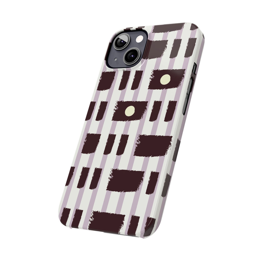 Slim Phone Case — Modern Geometric Stripe Pattern