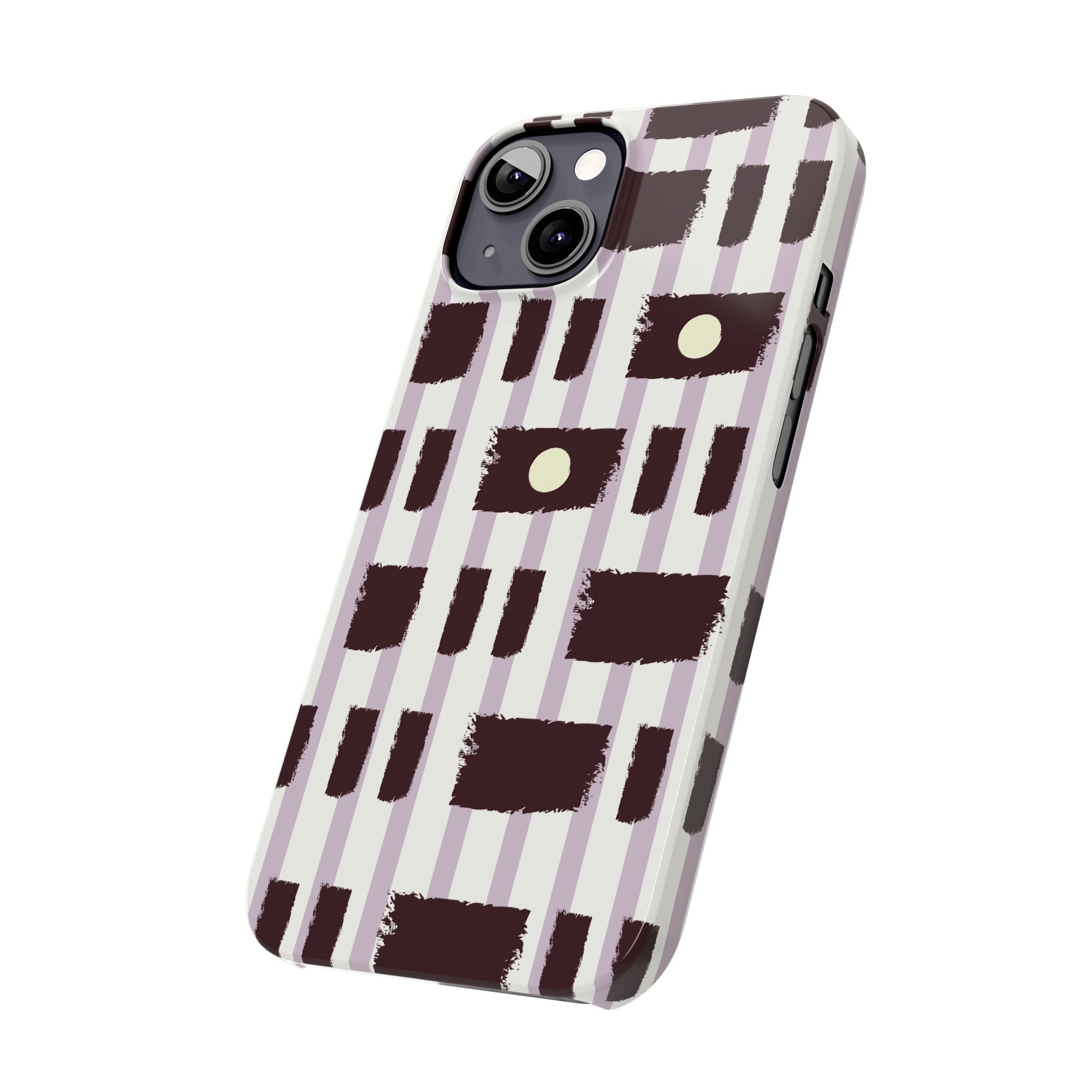 Slim Phone Case — Modern Geometric Stripe Pattern