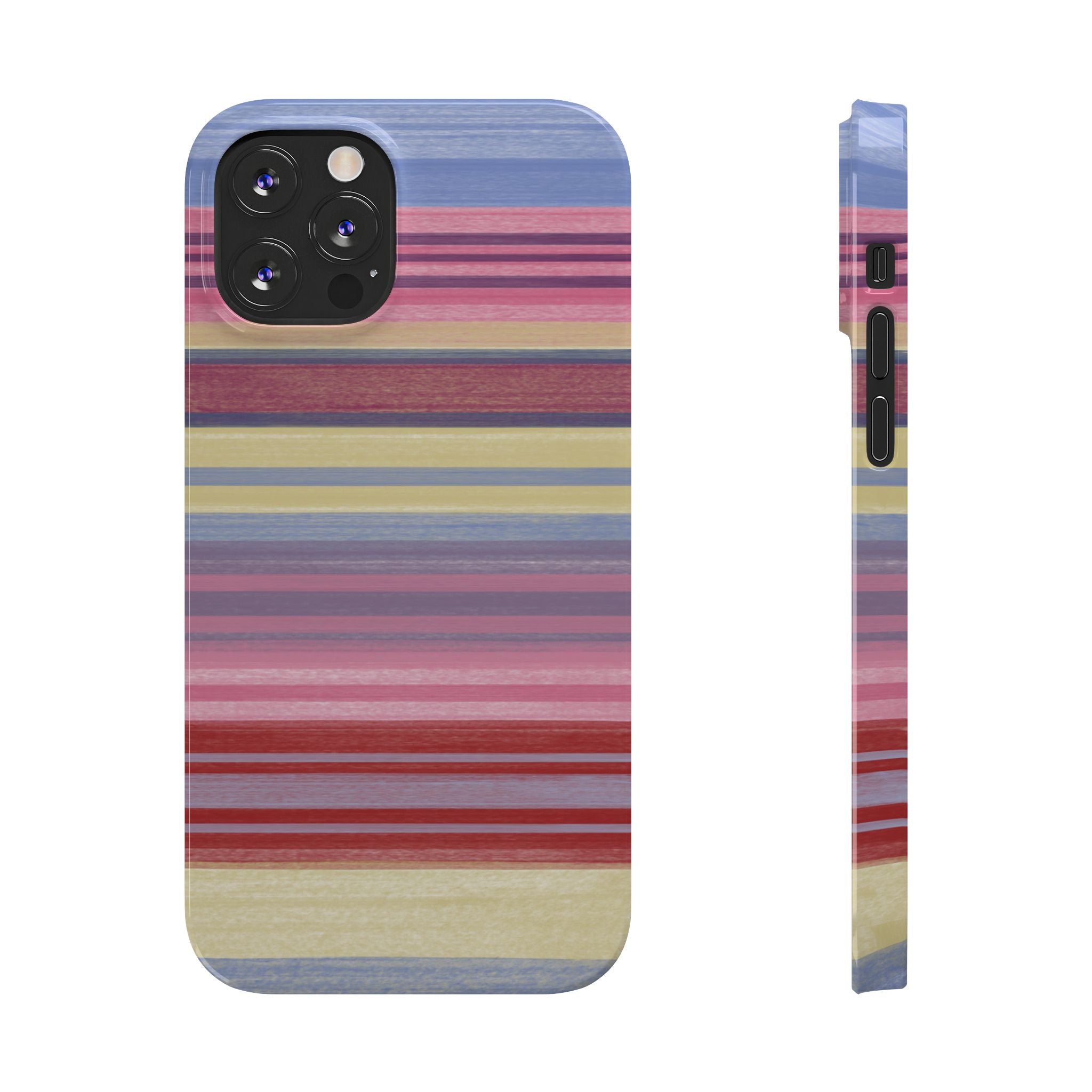 Slim Phone Case — Retro Pastel Striped Design SATC Inspired
