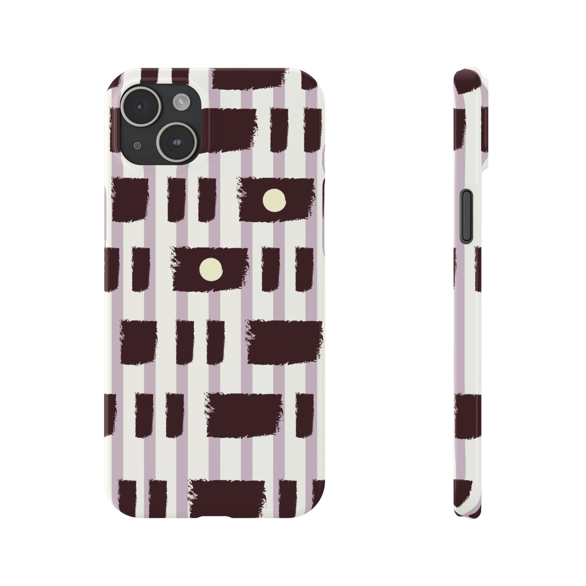 Slim Phone Case — Modern Geometric Stripe Pattern