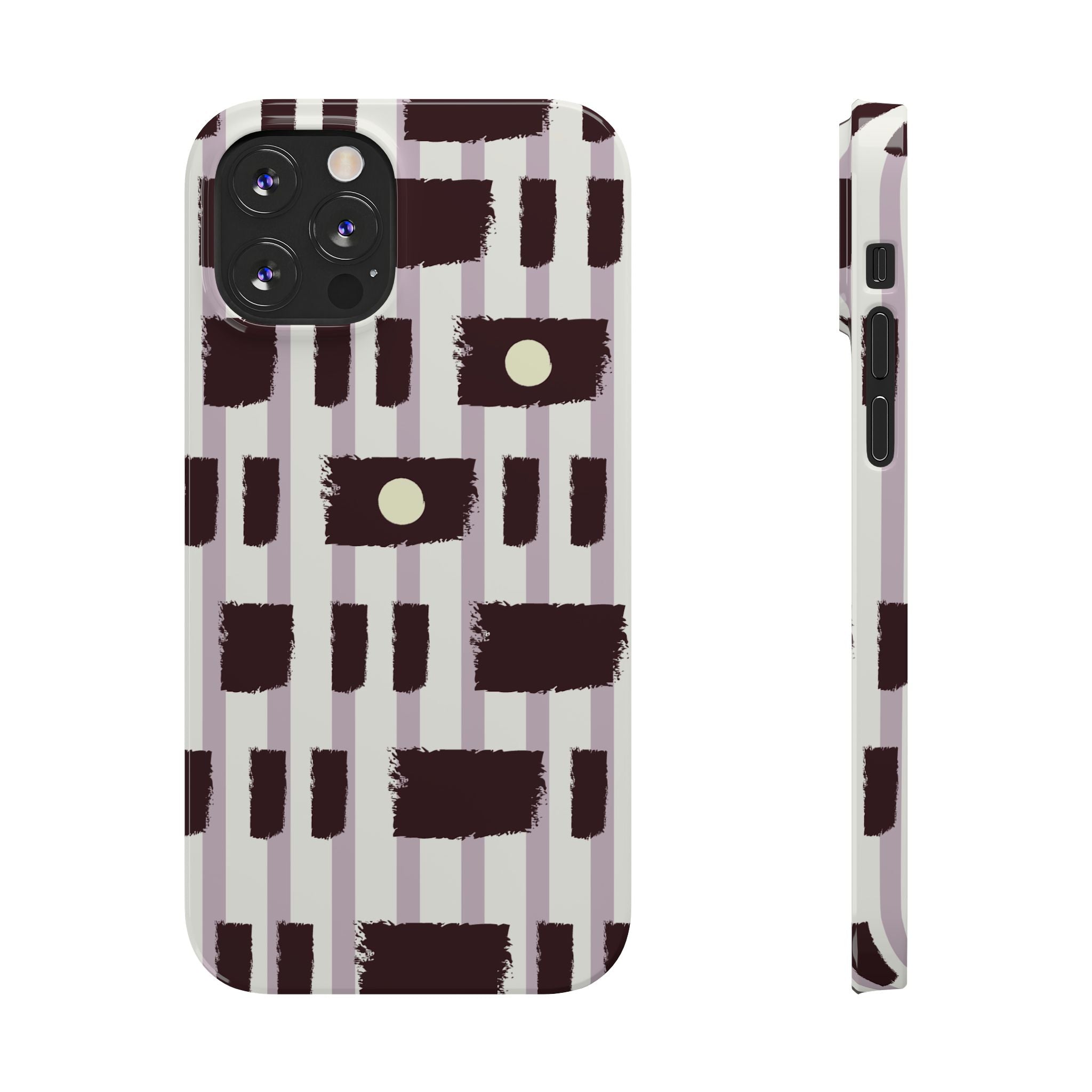 Slim Phone Case — Modern Geometric Stripe Pattern