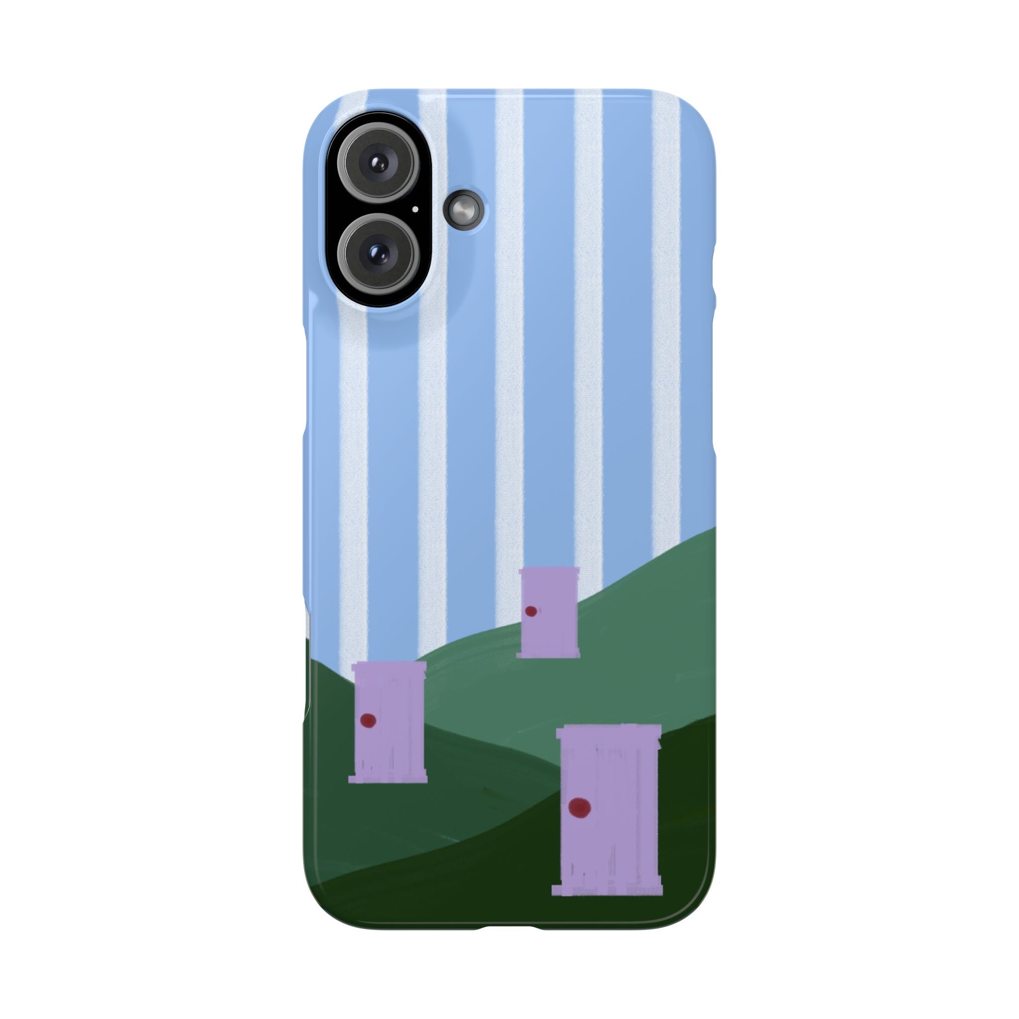Slim Phone Case — Whimsical Purple Doorway on Green Hills Backrooms-Inspired