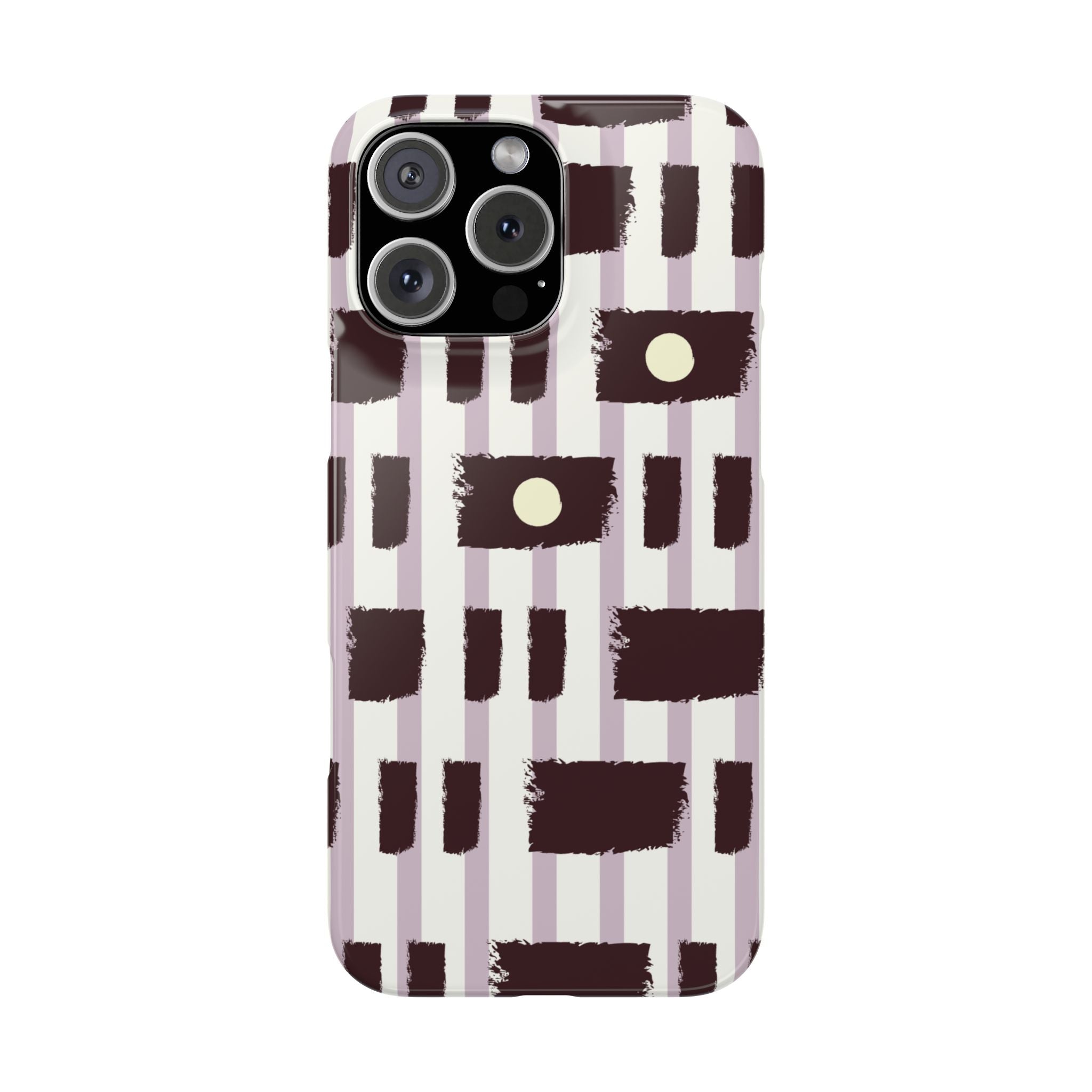 Slim Phone Case — Modern Geometric Stripe Pattern