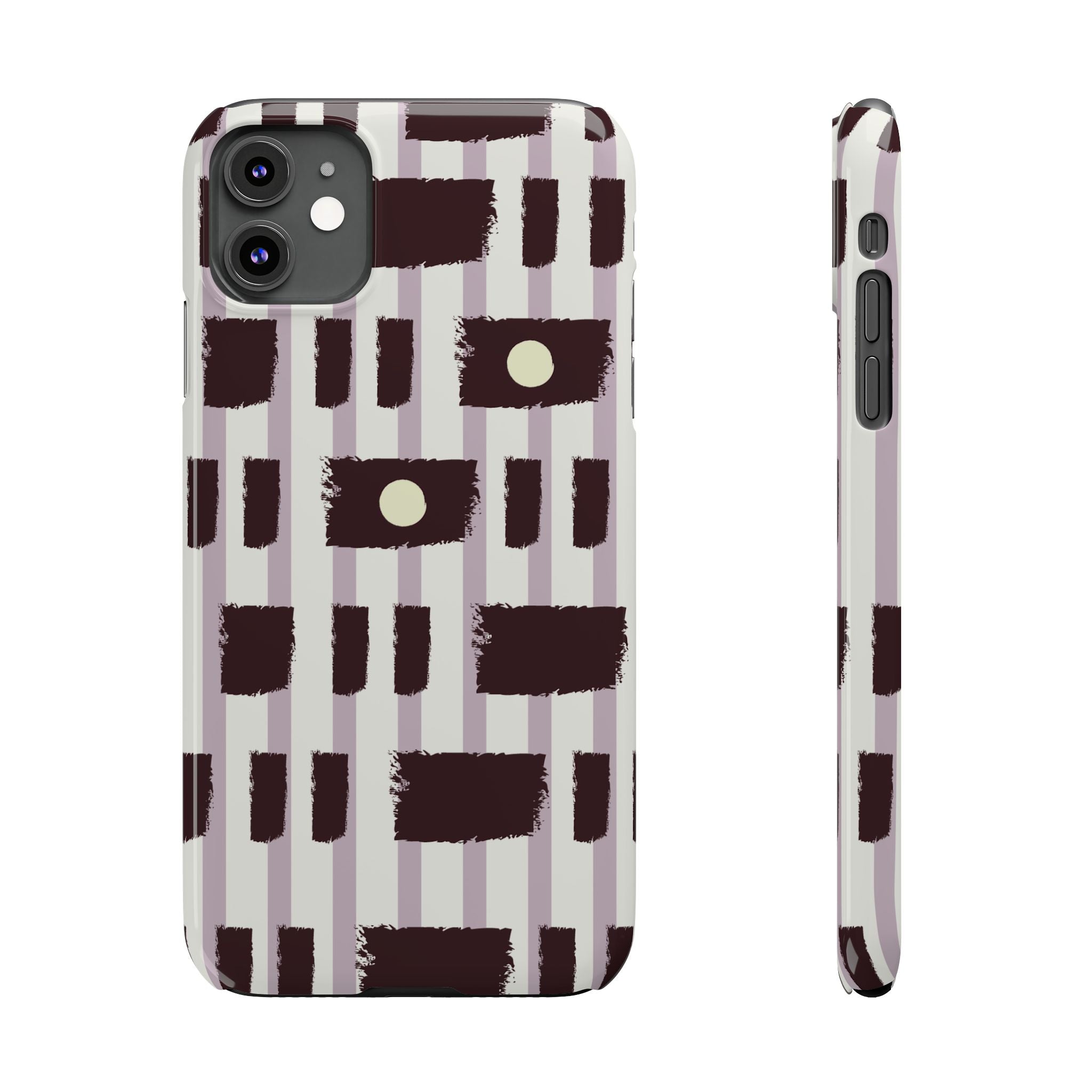 Slim Phone Case — Modern Geometric Stripe Pattern