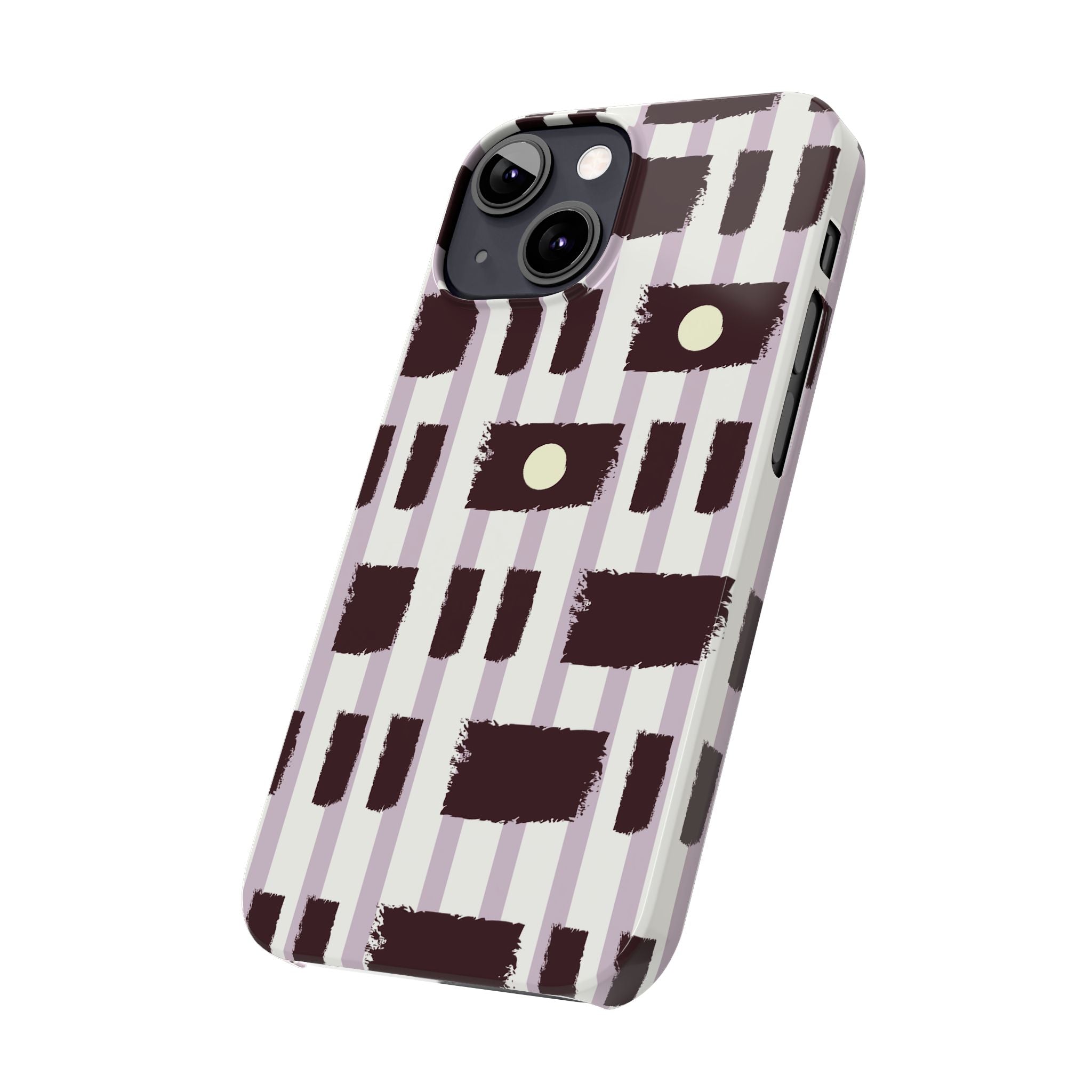 Slim Phone Case — Modern Geometric Stripe Pattern