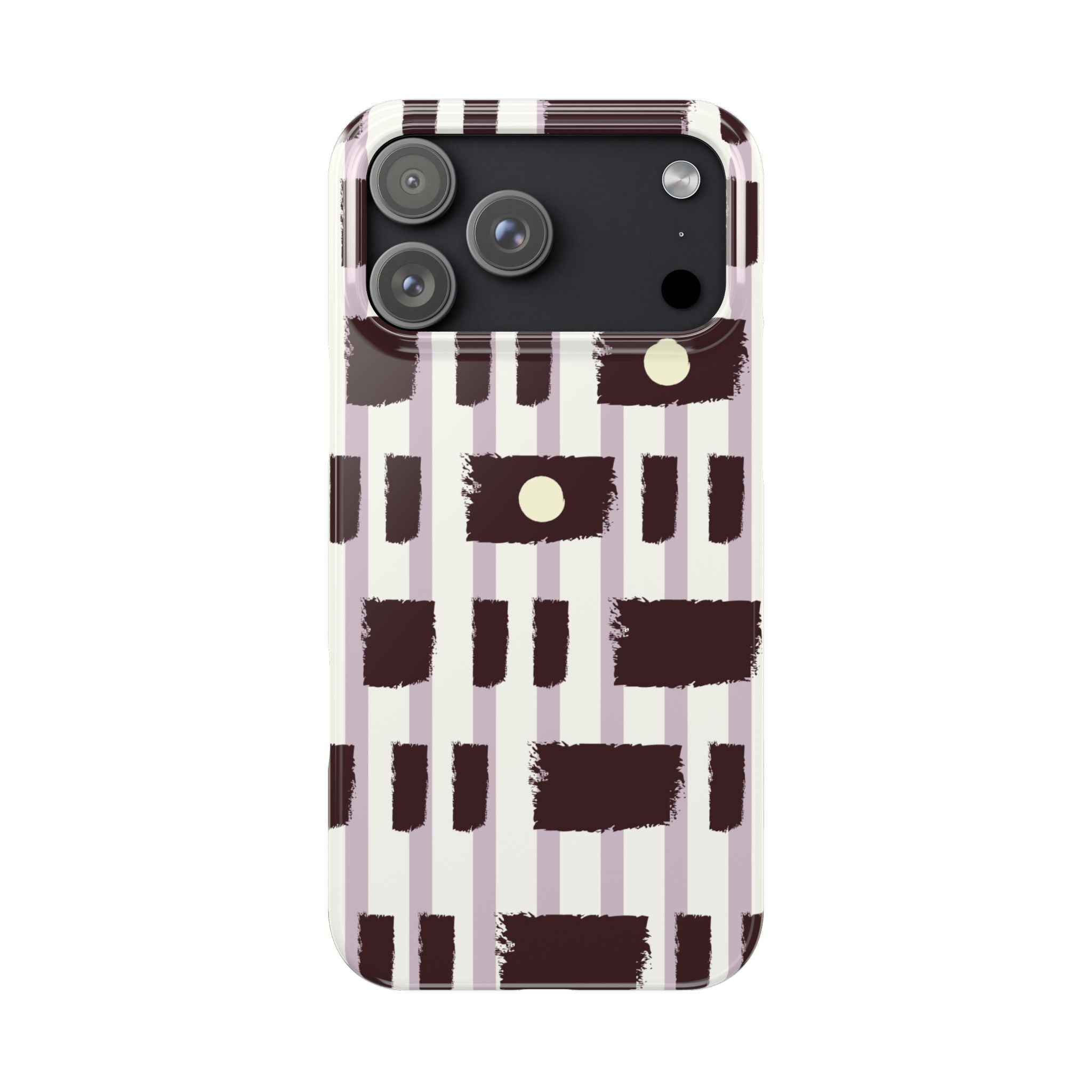 Slim Phone Case — Modern Geometric Stripe Pattern