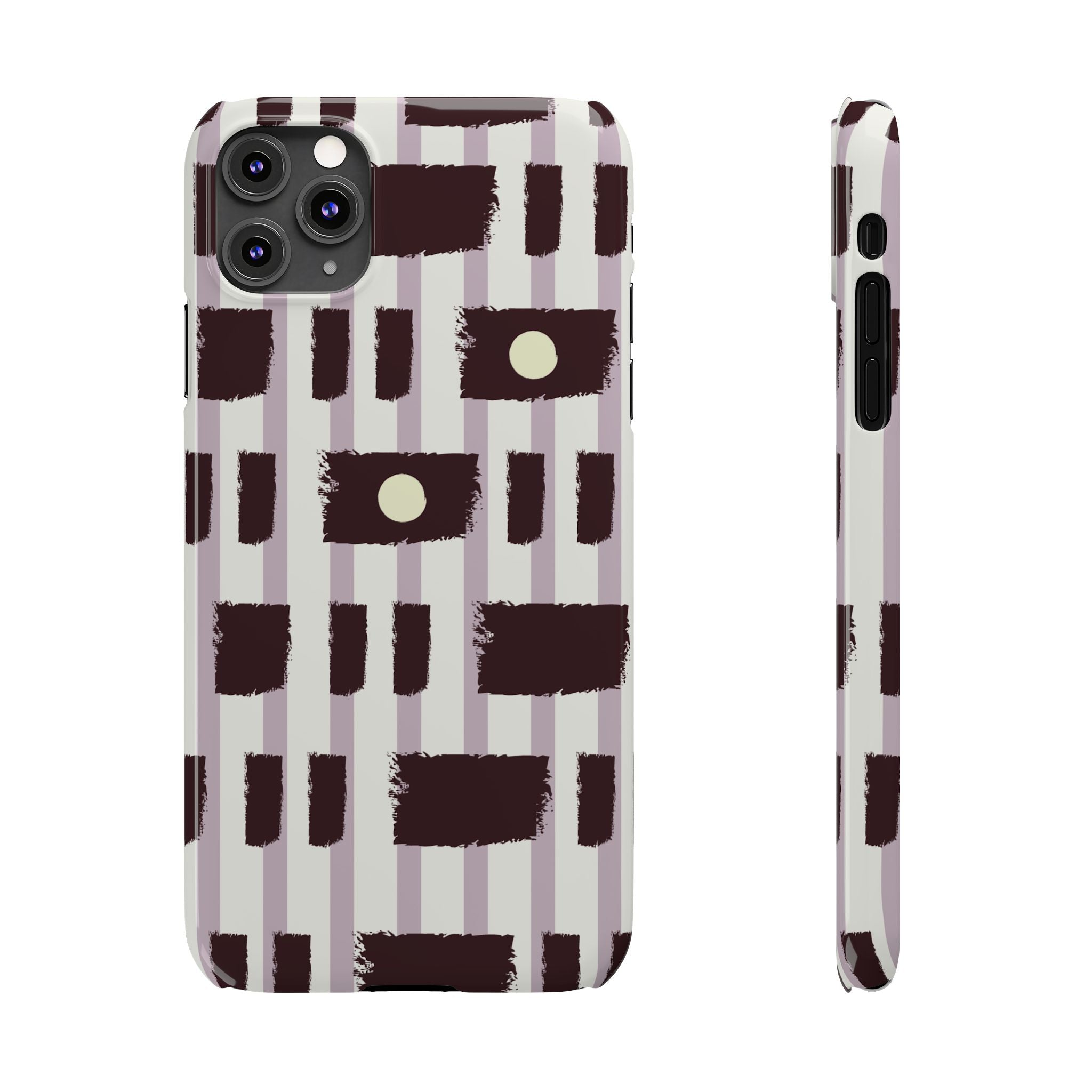 Slim Phone Case — Modern Geometric Stripe Pattern