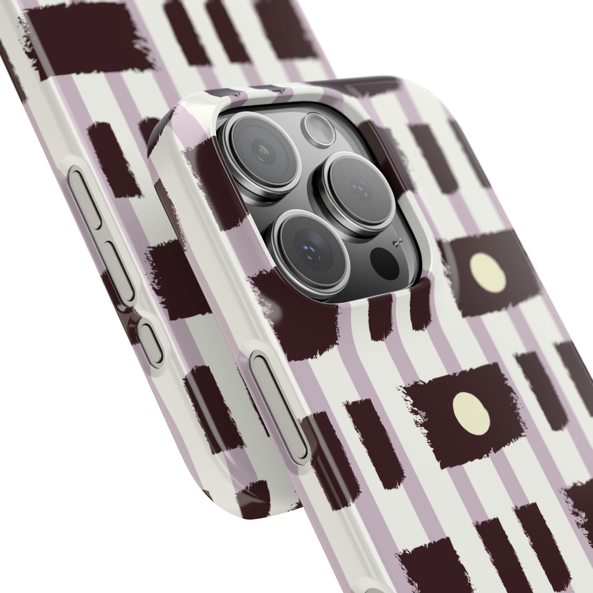Slim Phone Case — Modern Geometric Stripe Pattern