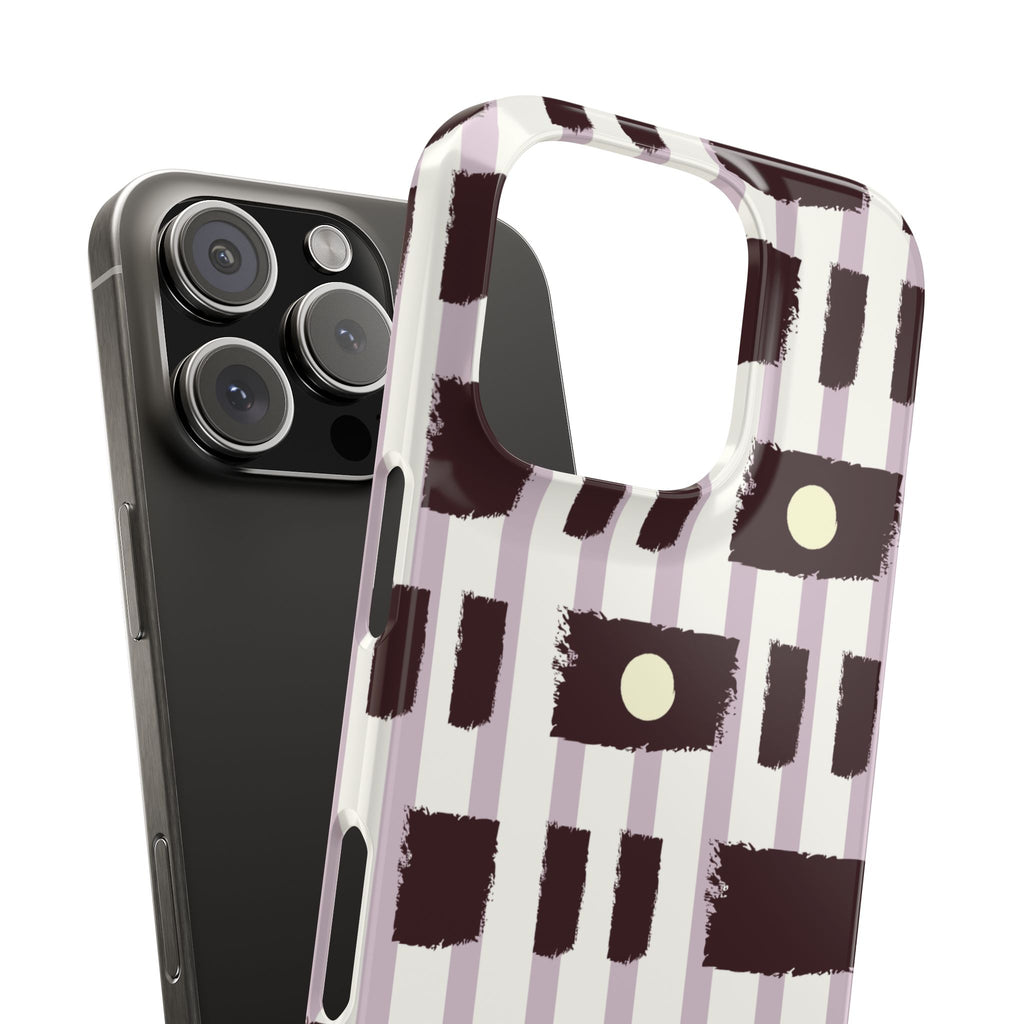 Slim Phone Case — Modern Geometric Stripe Pattern