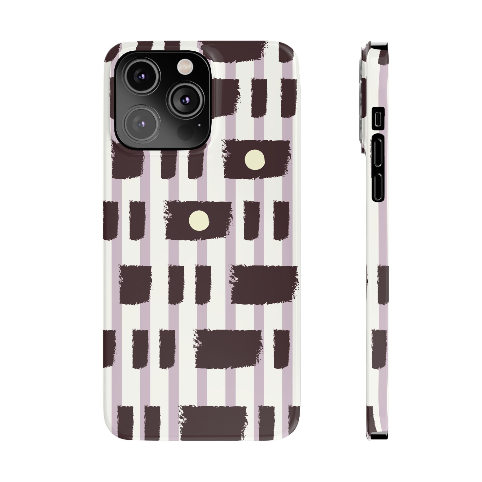 Slim Phone Case — Modern Geometric Stripe Pattern