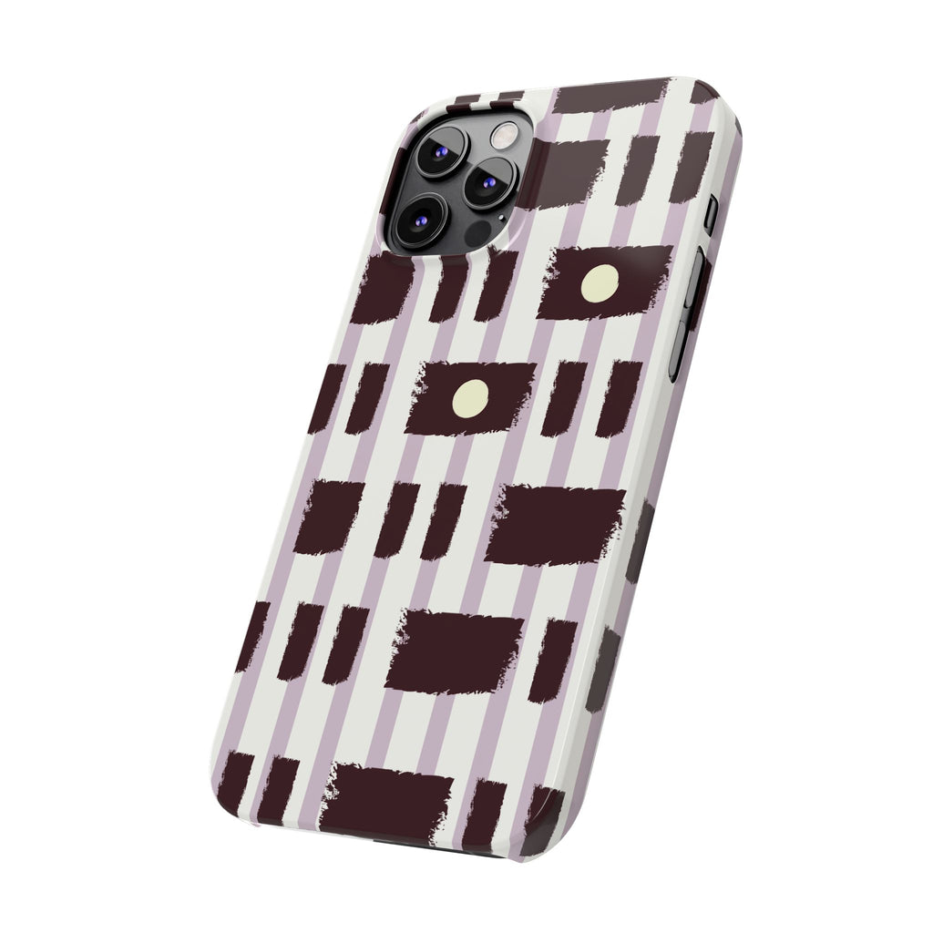 Slim Phone Case — Modern Geometric Stripe Pattern