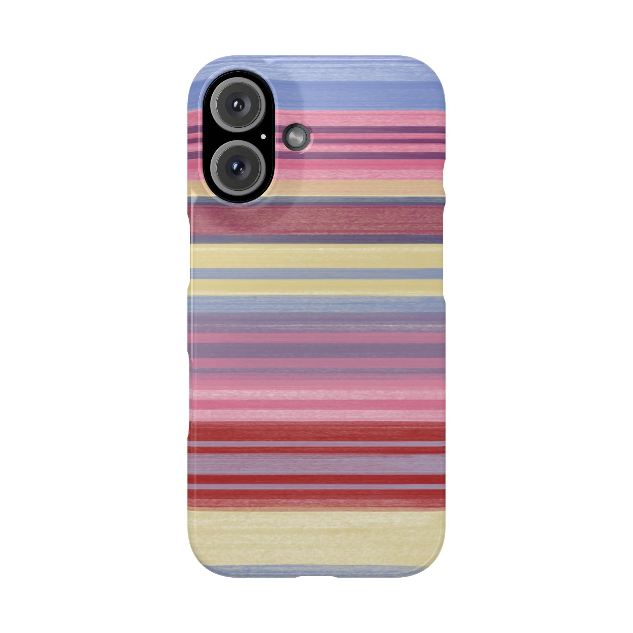 Slim Phone Case — Retro Pastel Striped Design SATC Inspired