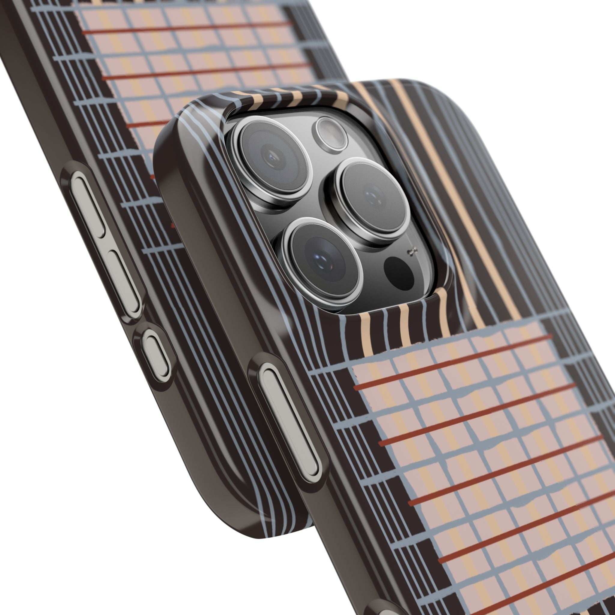 Slim Phone Case — Modern Geometric Stripe Pattern