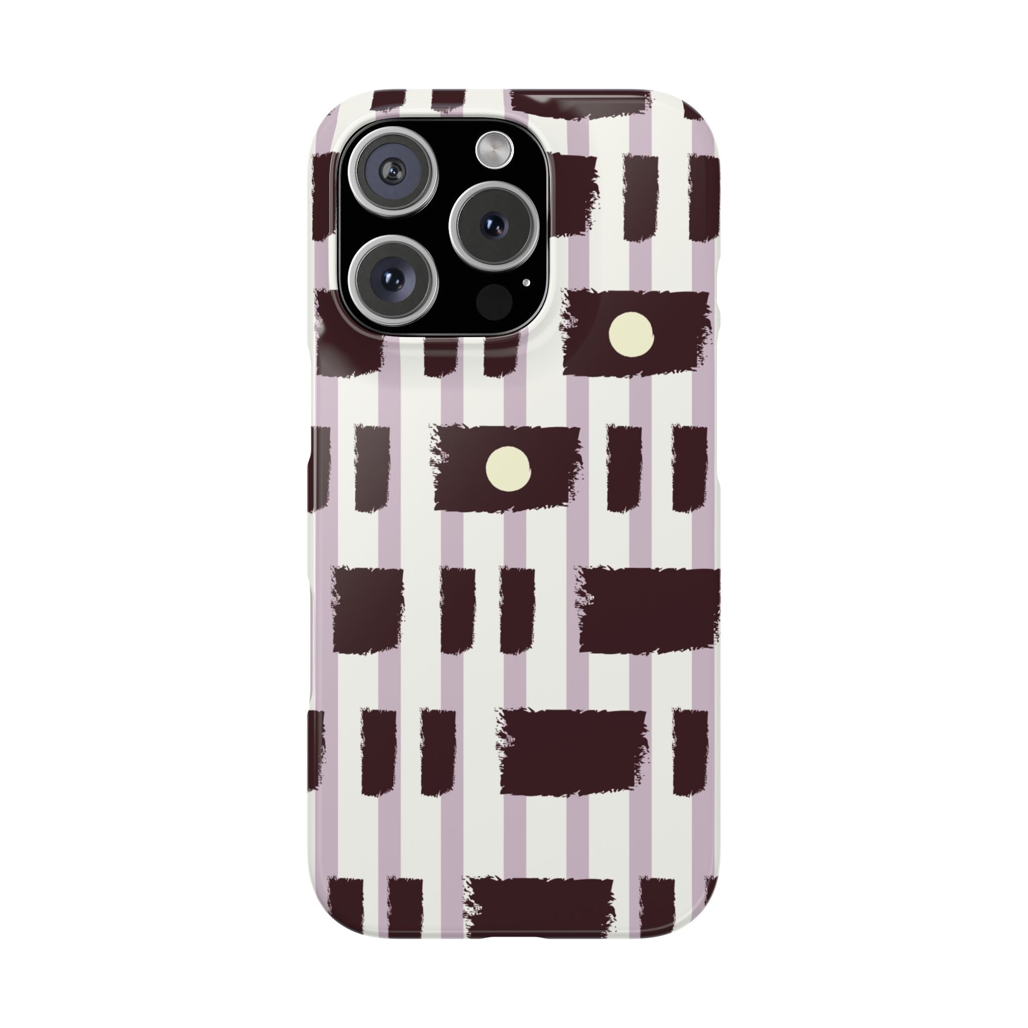 Slim Phone Case — Modern Geometric Stripe Pattern