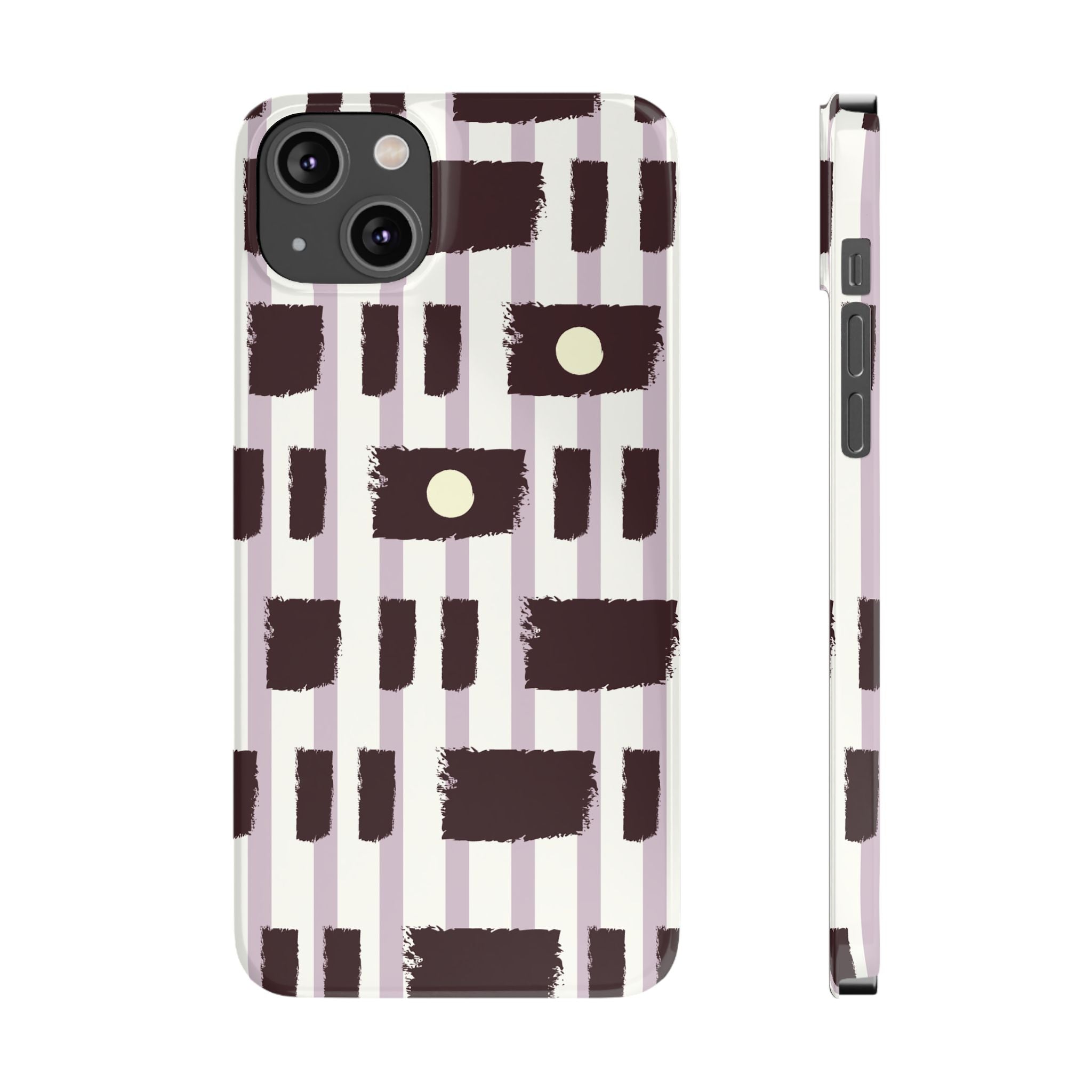 Slim Phone Case — Modern Geometric Stripe Pattern