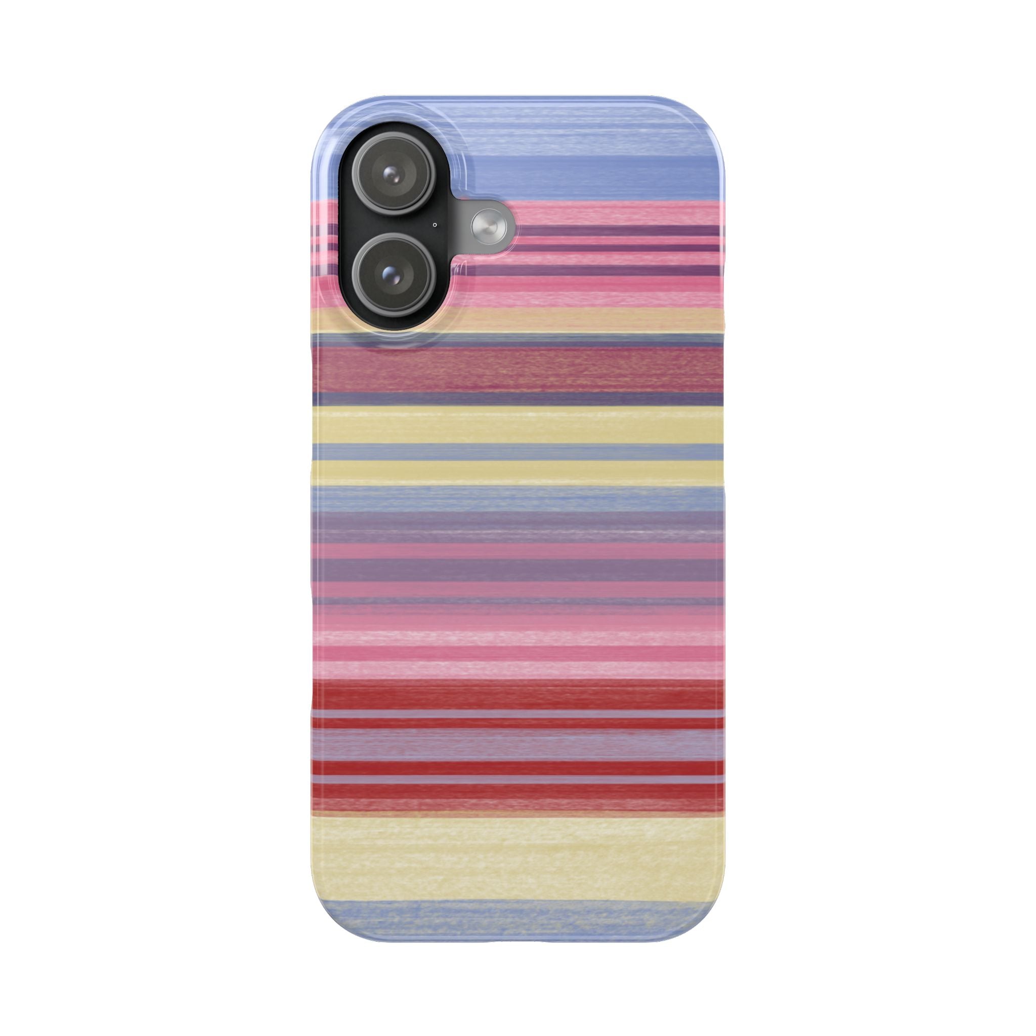 Slim Phone Case — Retro Pastel Striped Design SATC Inspired